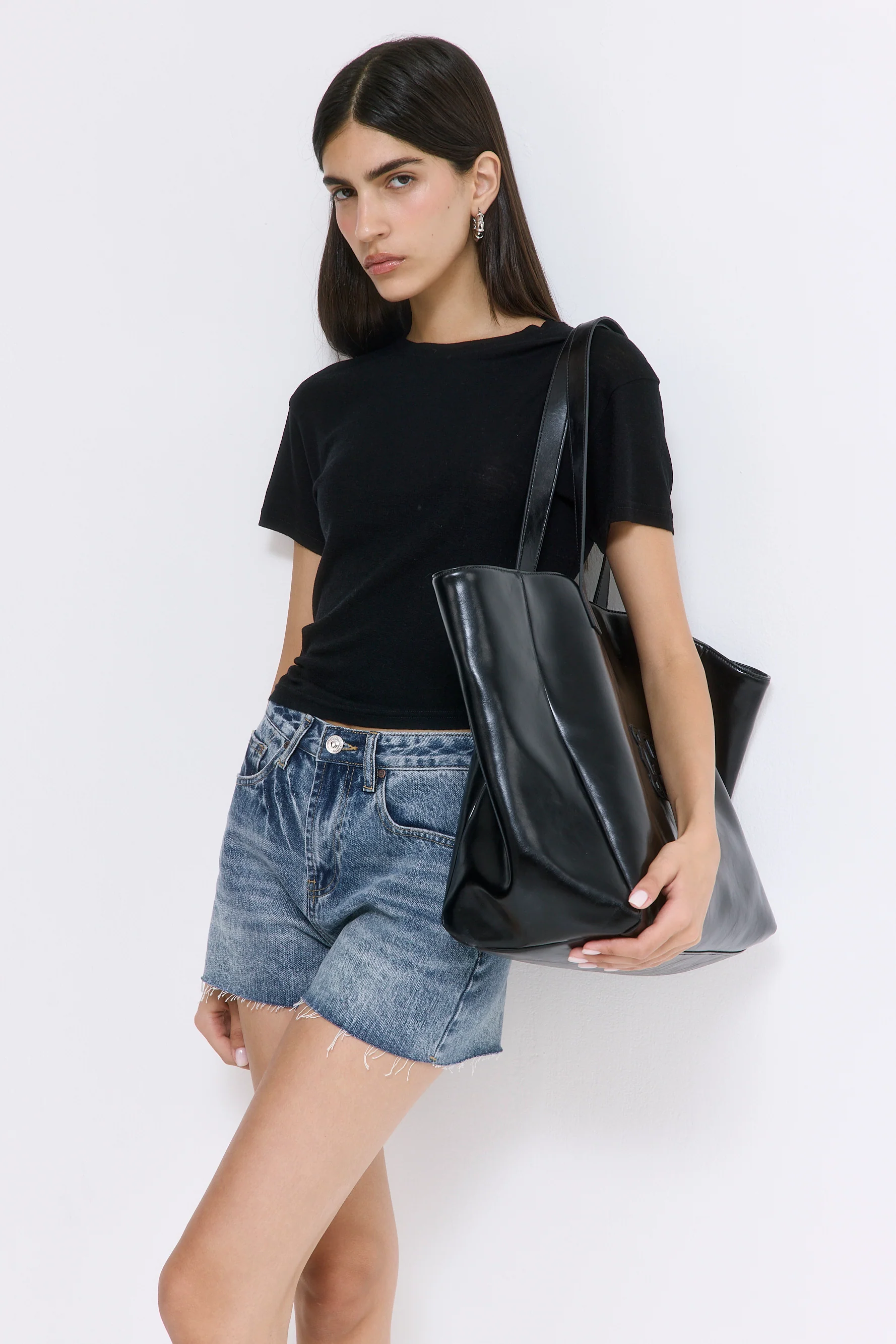 Mid Rise Denim Shorts - Image 6