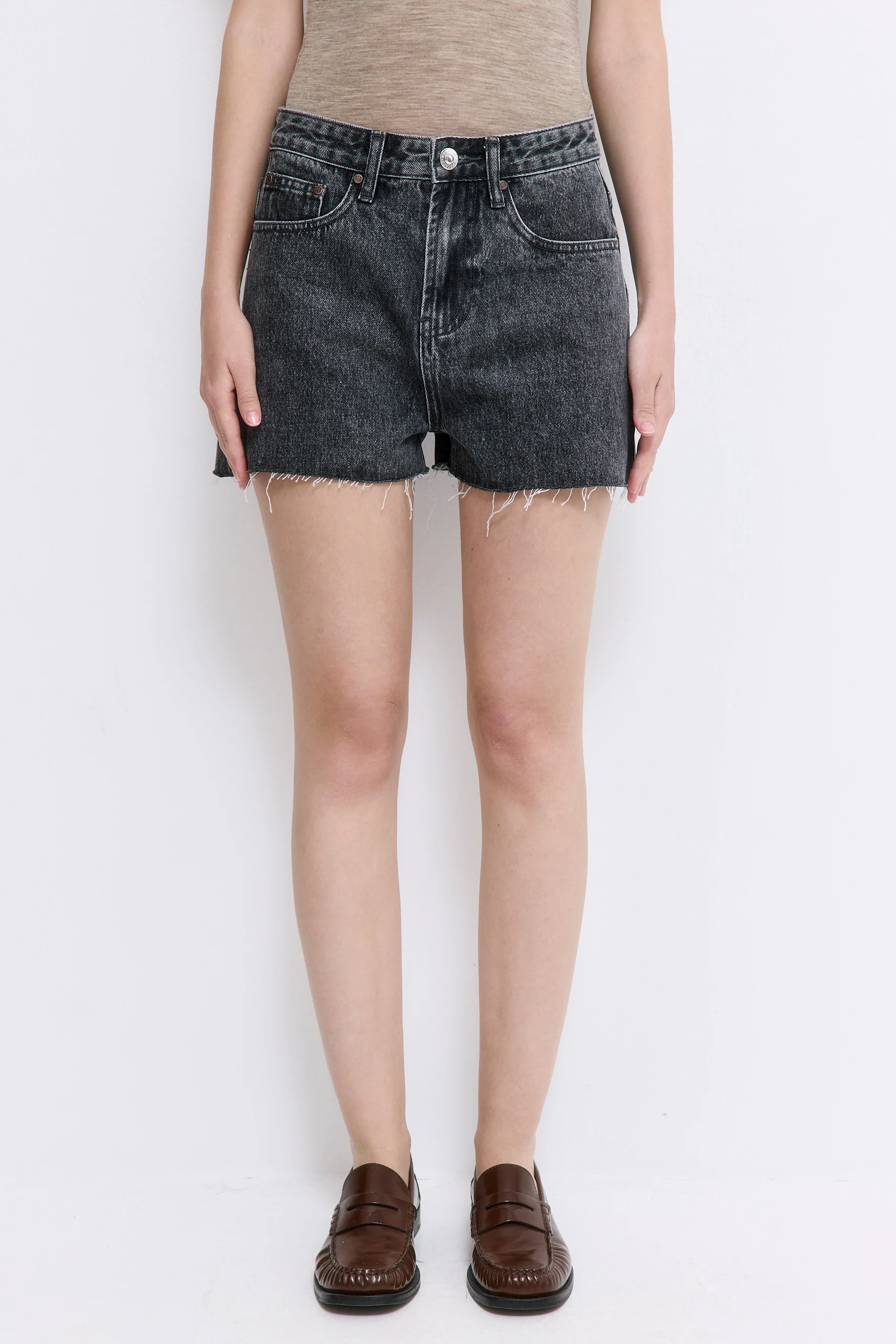 Mid Rise Denim Shorts - Image 2