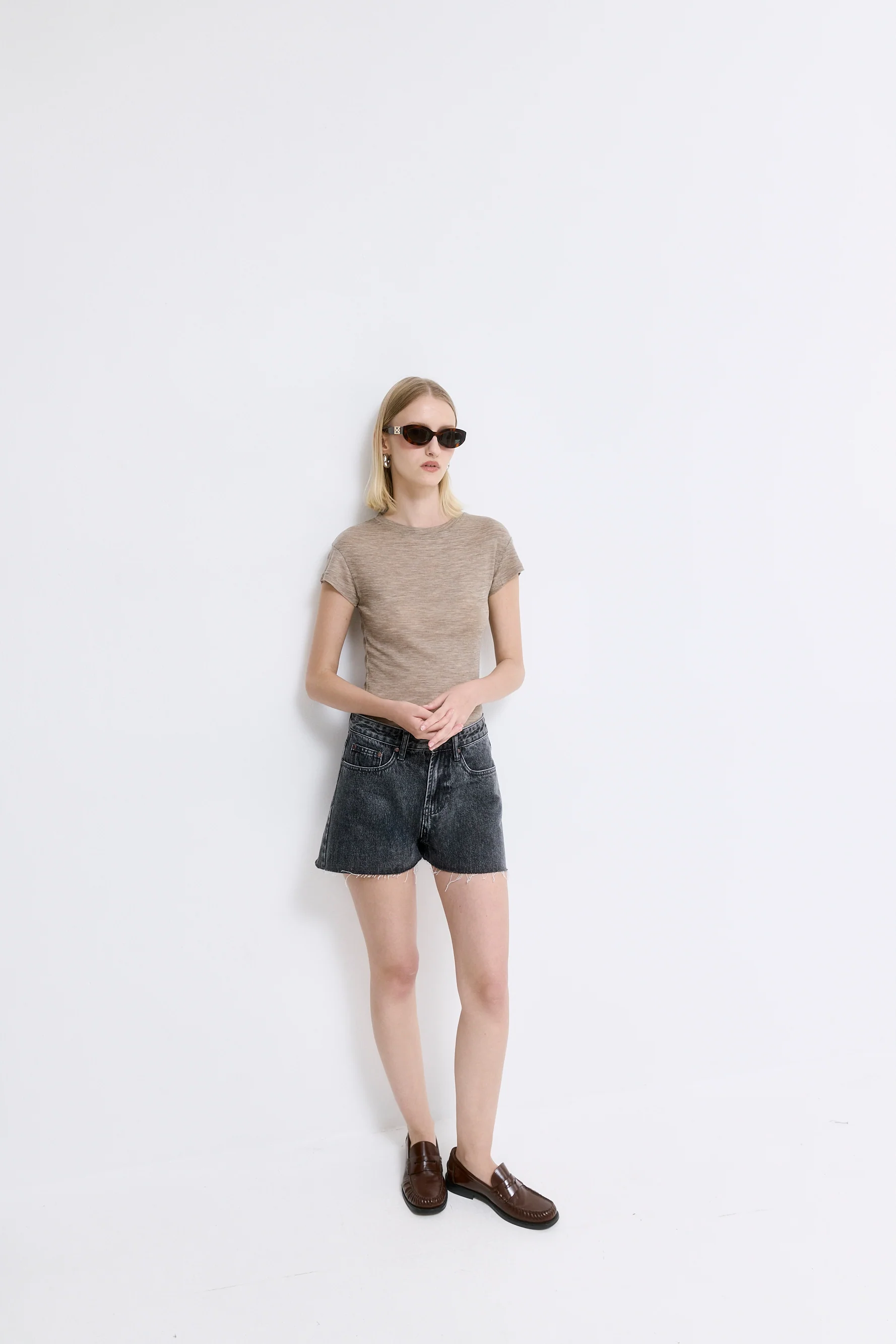 Mid Rise Denim Shorts - Image 3