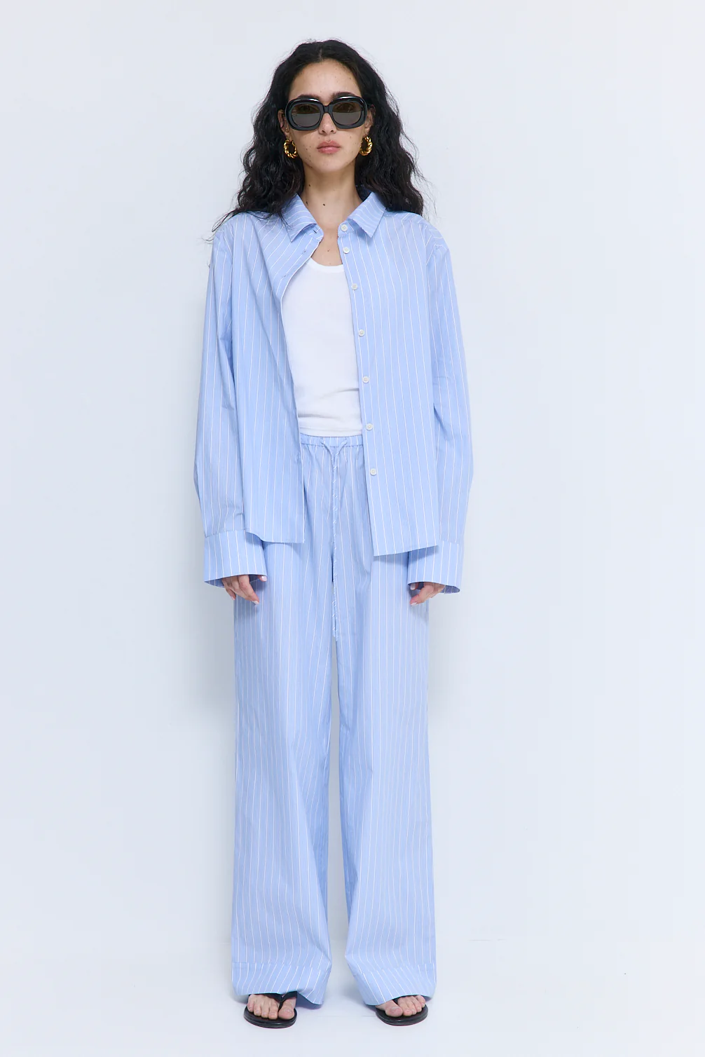 Mid Rise Poplin Pants