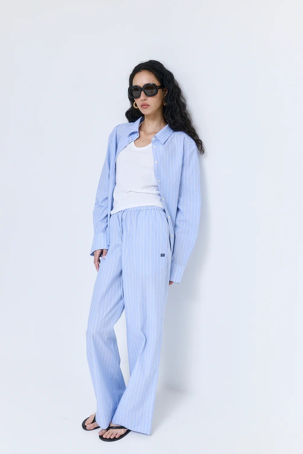 Mid Rise Poplin Pants - Image 3