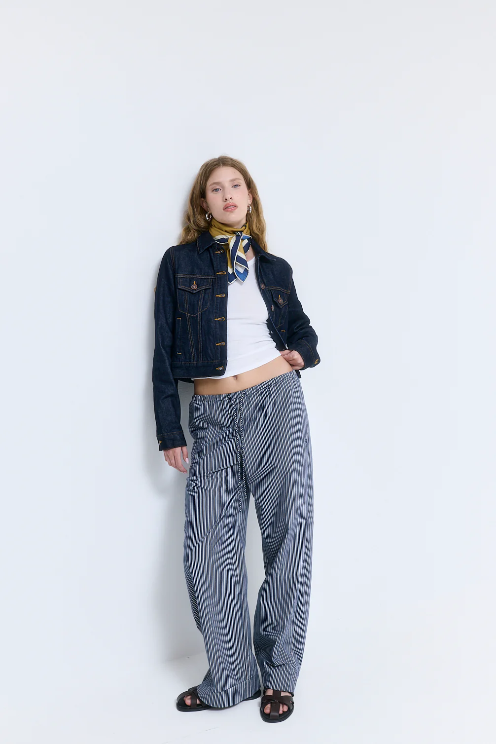 Mid Rise Poplin Pants - Image 3