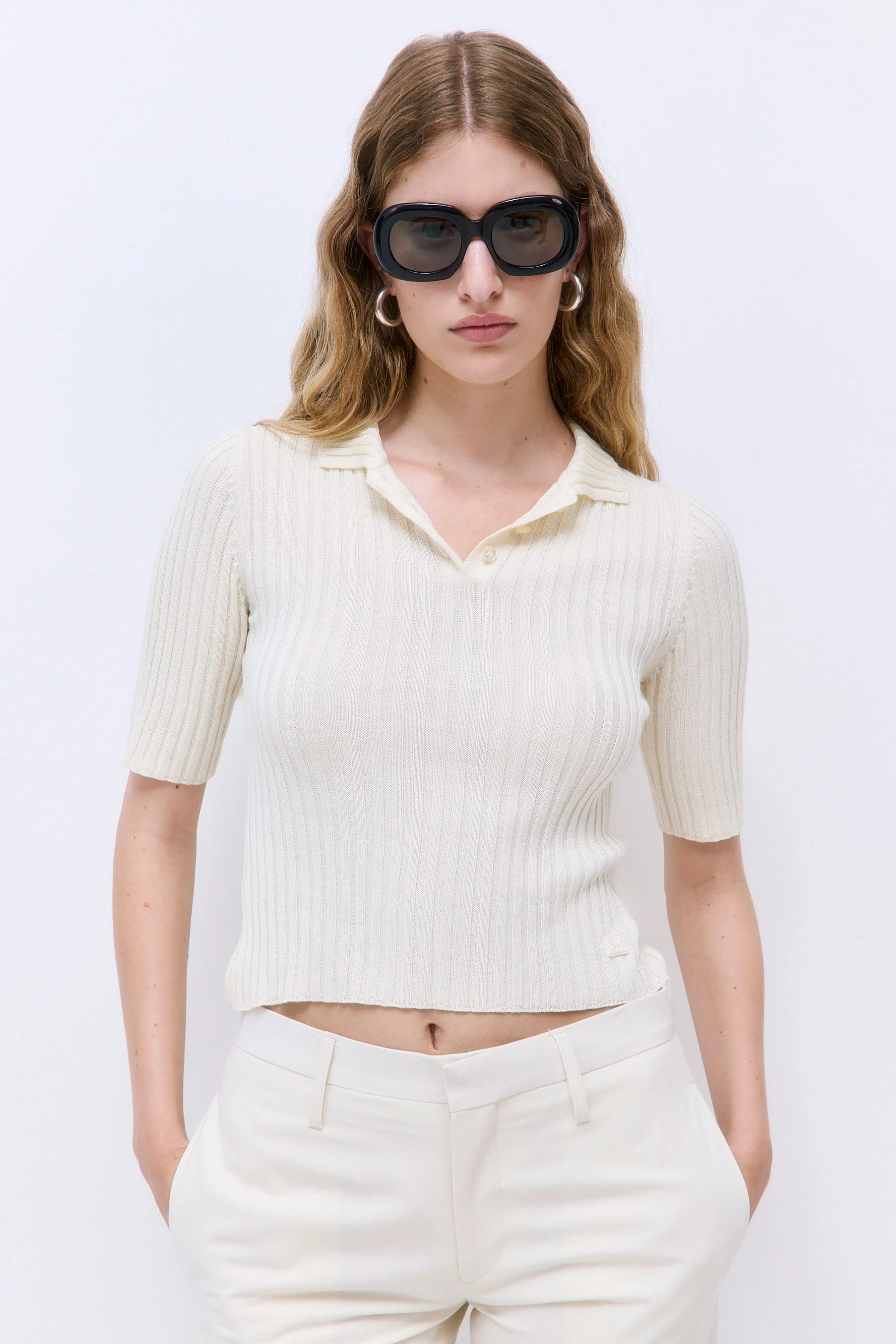 Mid Sleeved Rib Polo