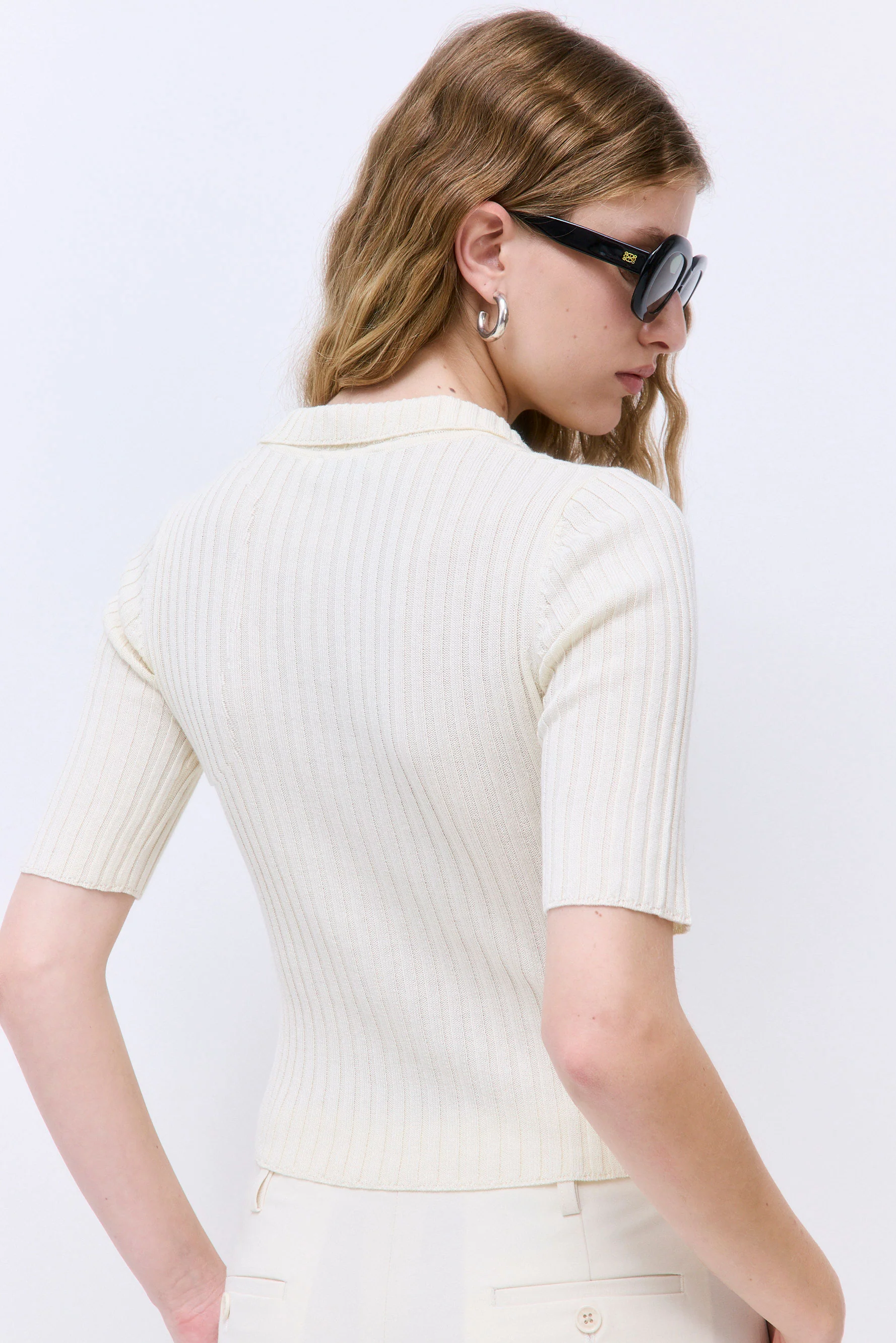 Mid Sleeved Rib Polo - Image 5
