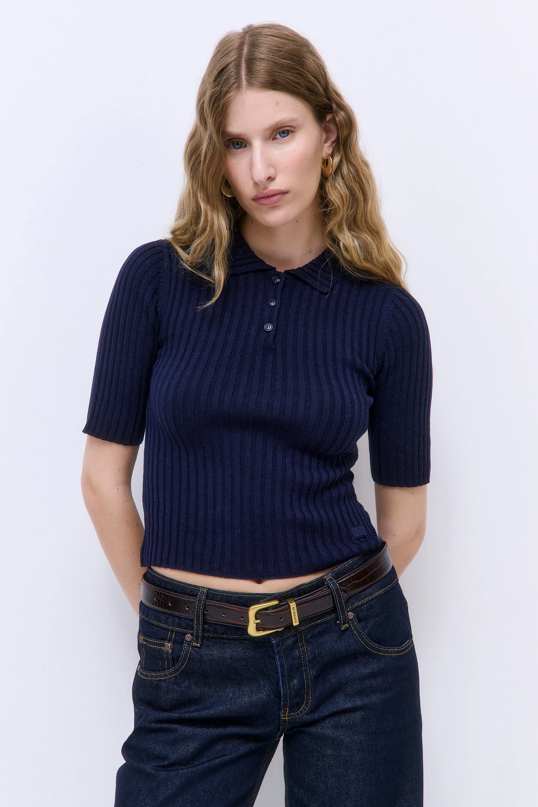 Mid Sleeved Rib Polo