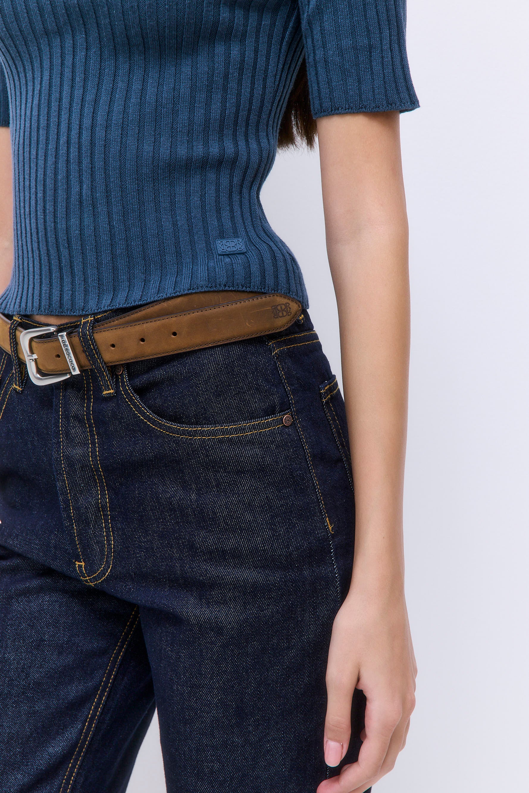 Mid Sleeved Rib Polo - Image 5
