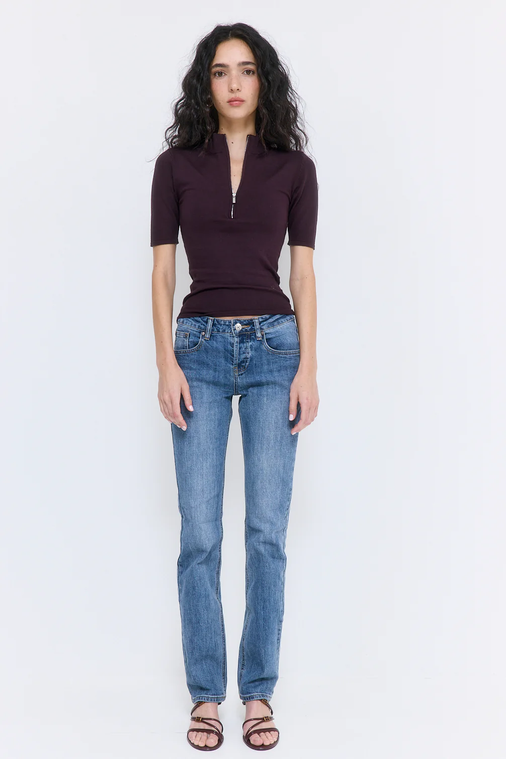 Mid Sleeved Zipper Knit - Image 2