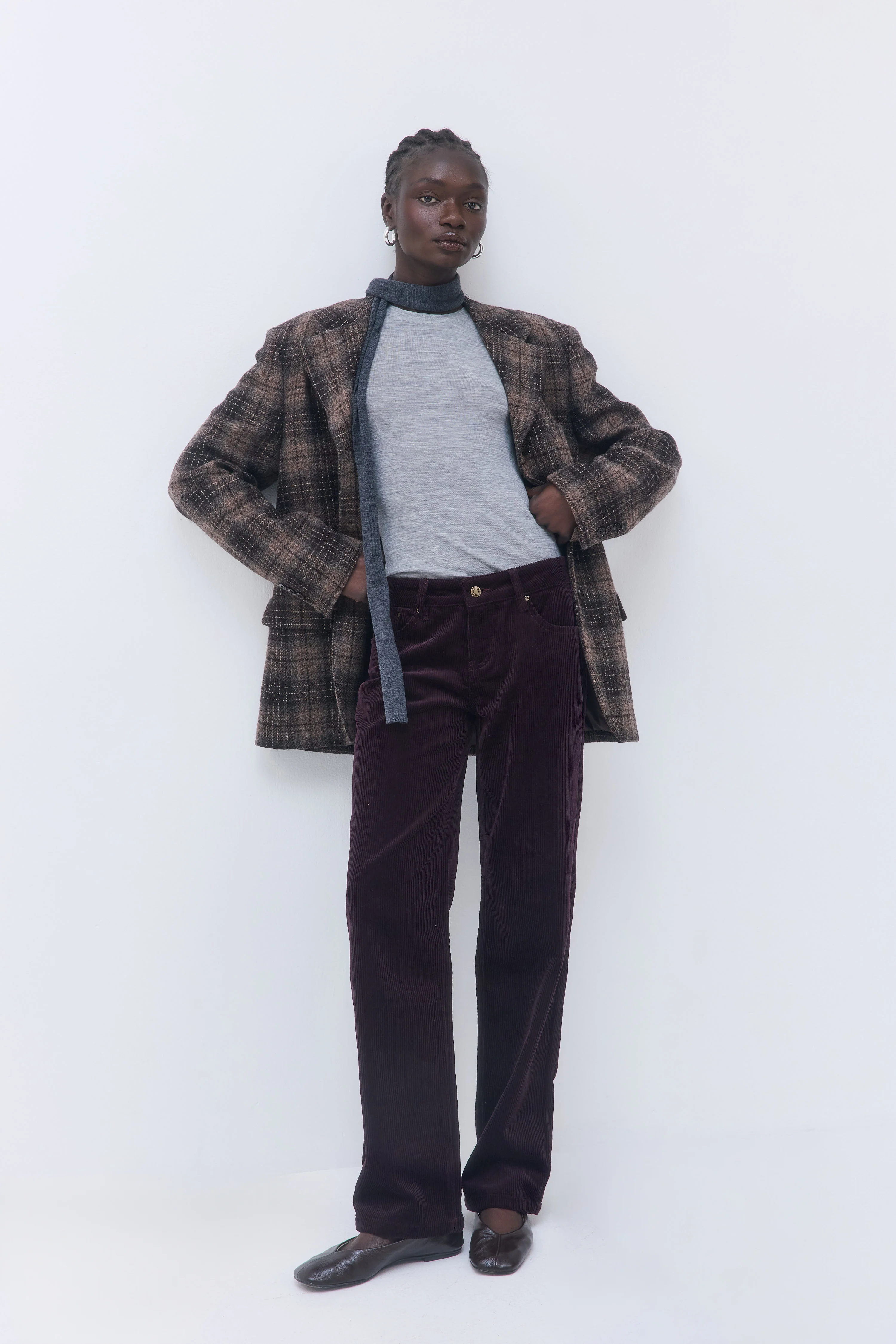 Mid Waist Corduroy Pants - Image 9