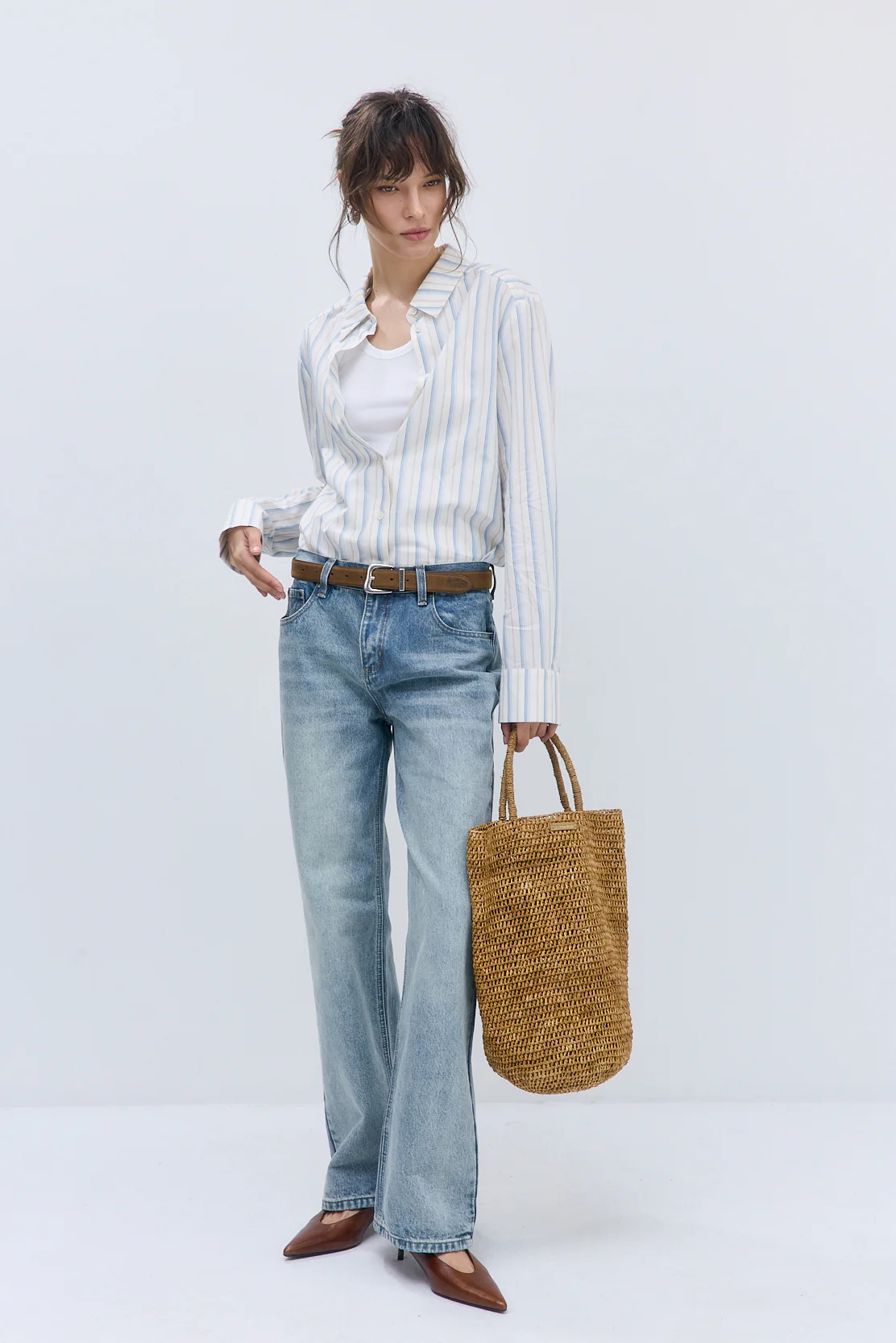 No.11| Mid Rise Full Length Baggy Denim - Image 3