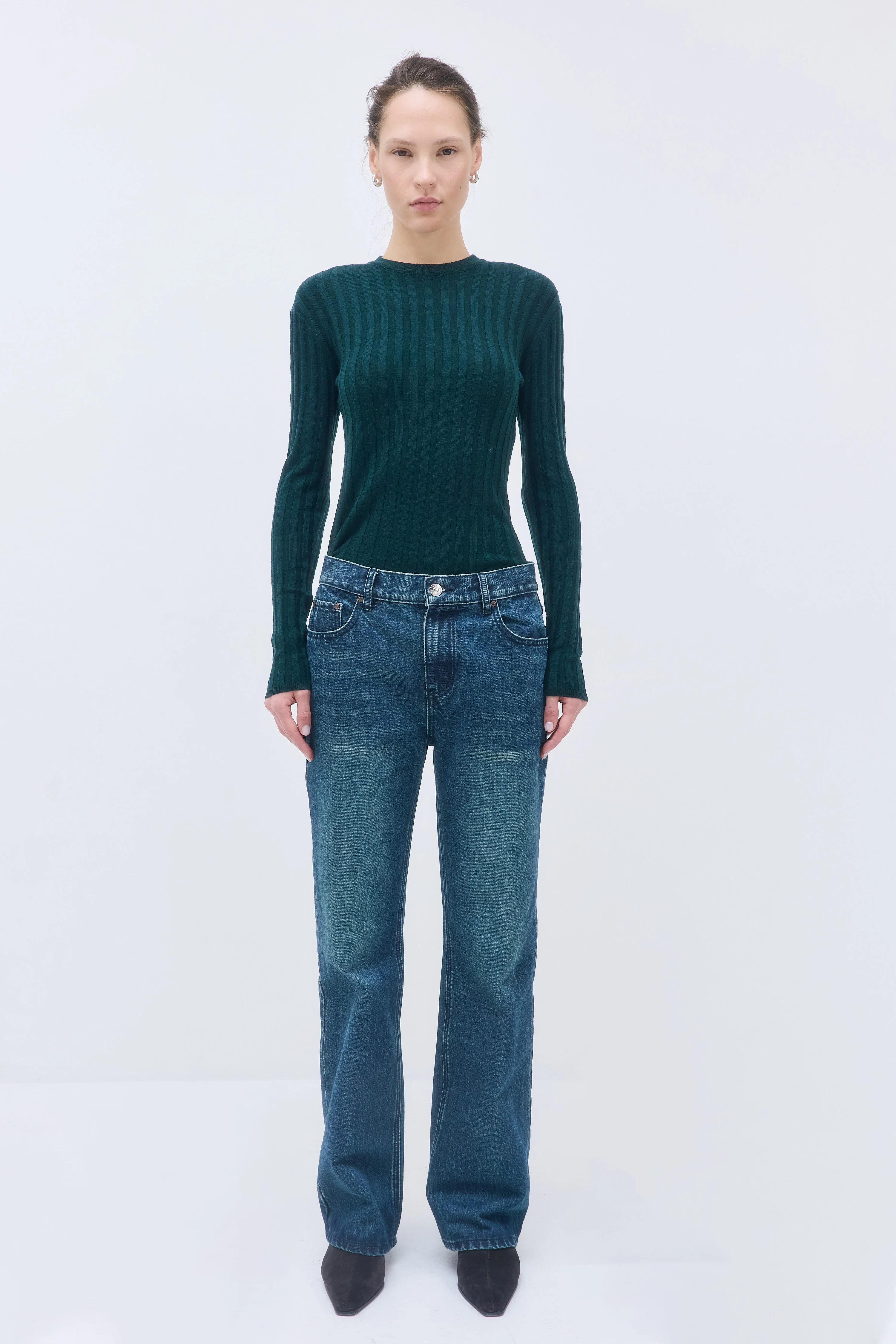 No.11| Mid Rise Full Length Baggy Denim