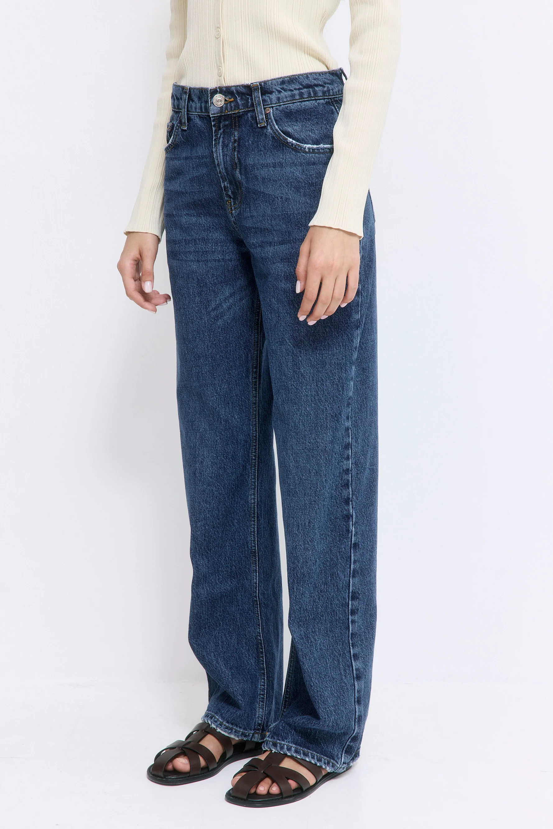 No.11| Mid Rise Full Length Baggy Denim - Image 4