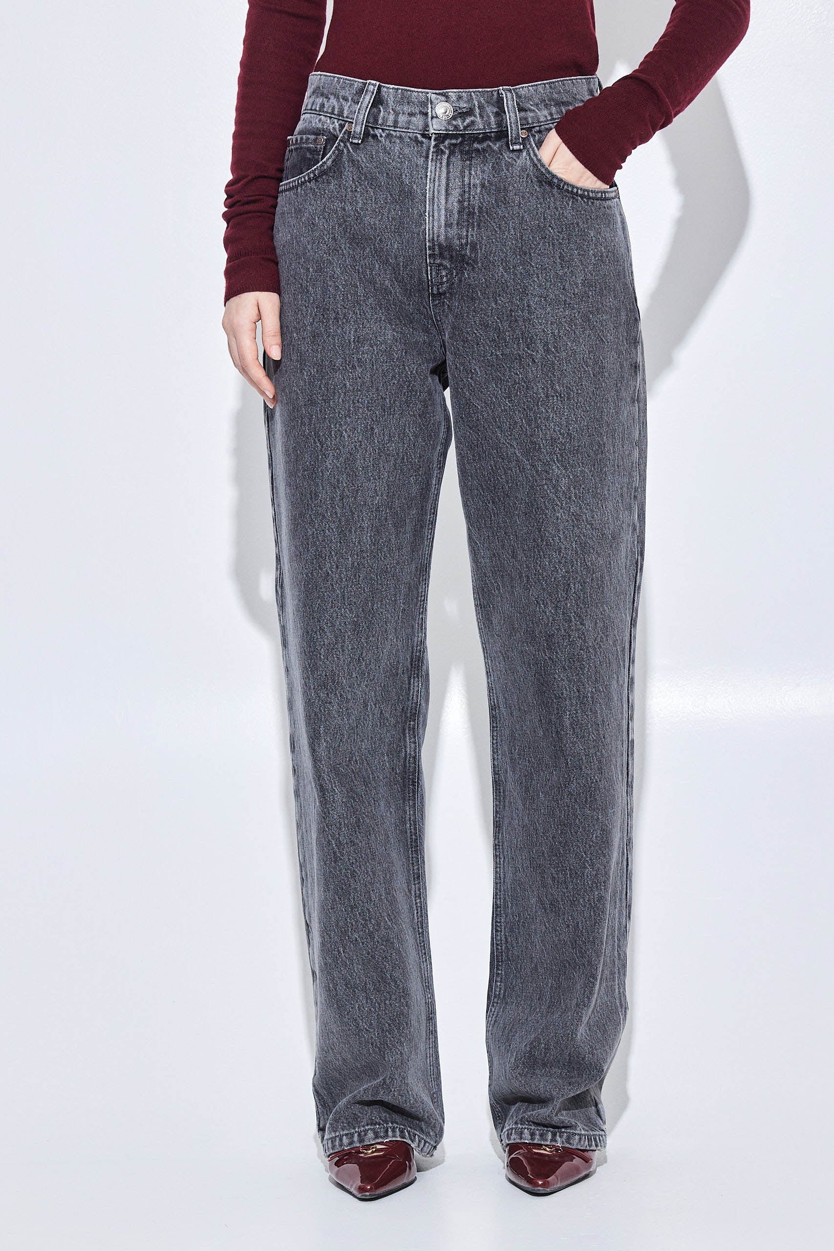 No.11| Mid Rise Full Length Baggy Denim - Image 2