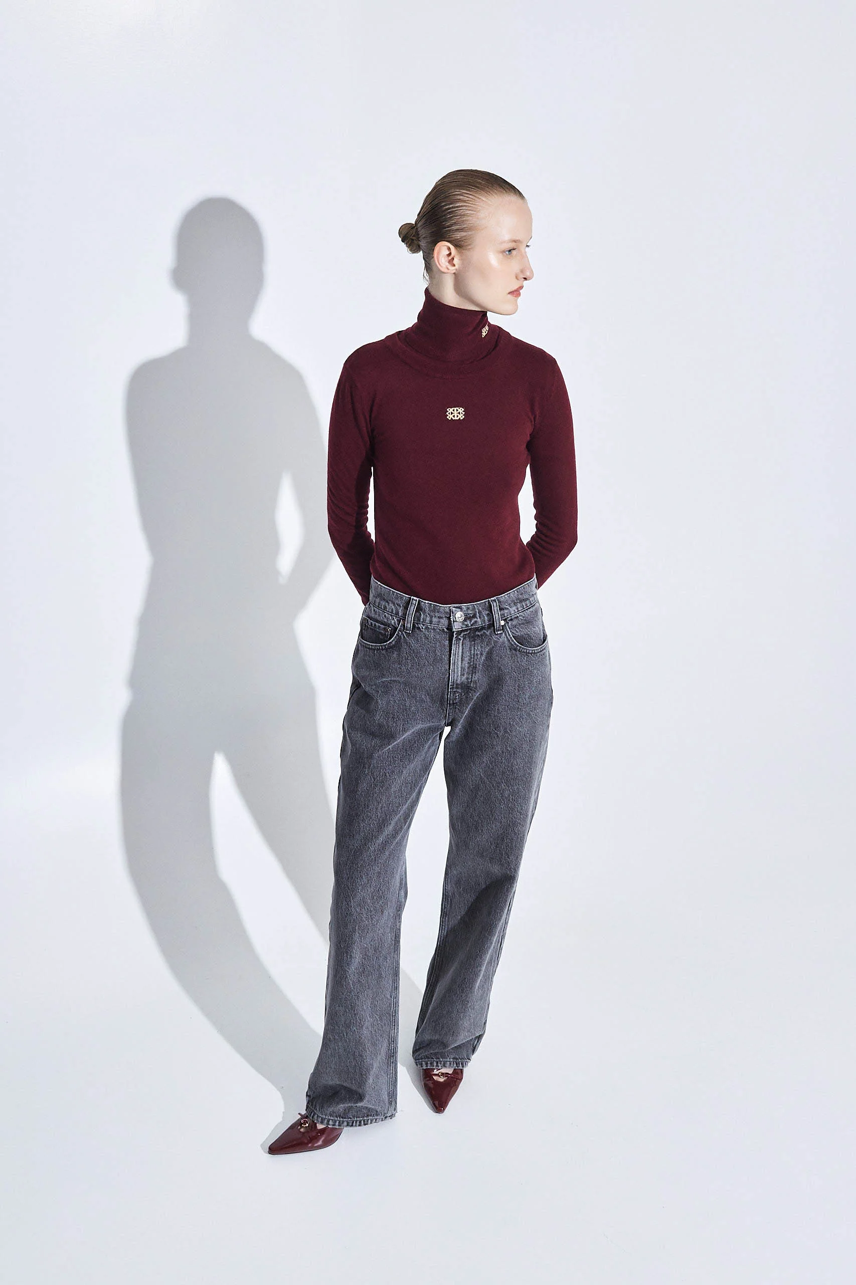 No.11| Mid Rise Full Length Baggy Denim - Image 3