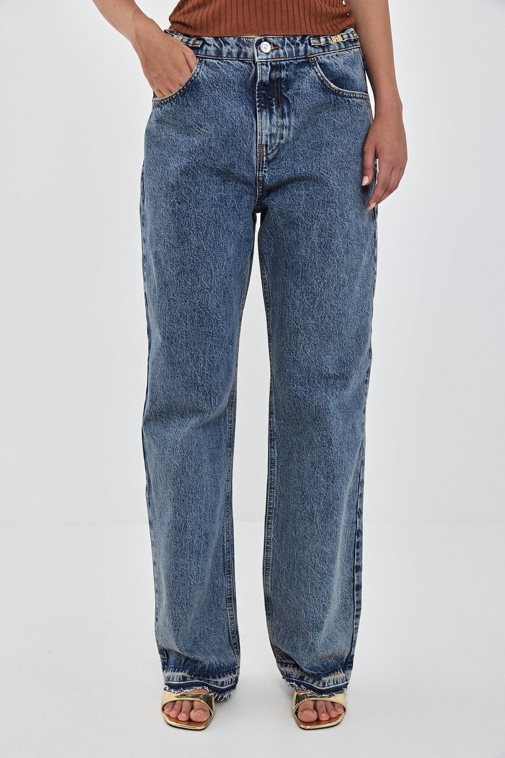 No.11| Mid Rise Full Length Baggy Denim - Image 2