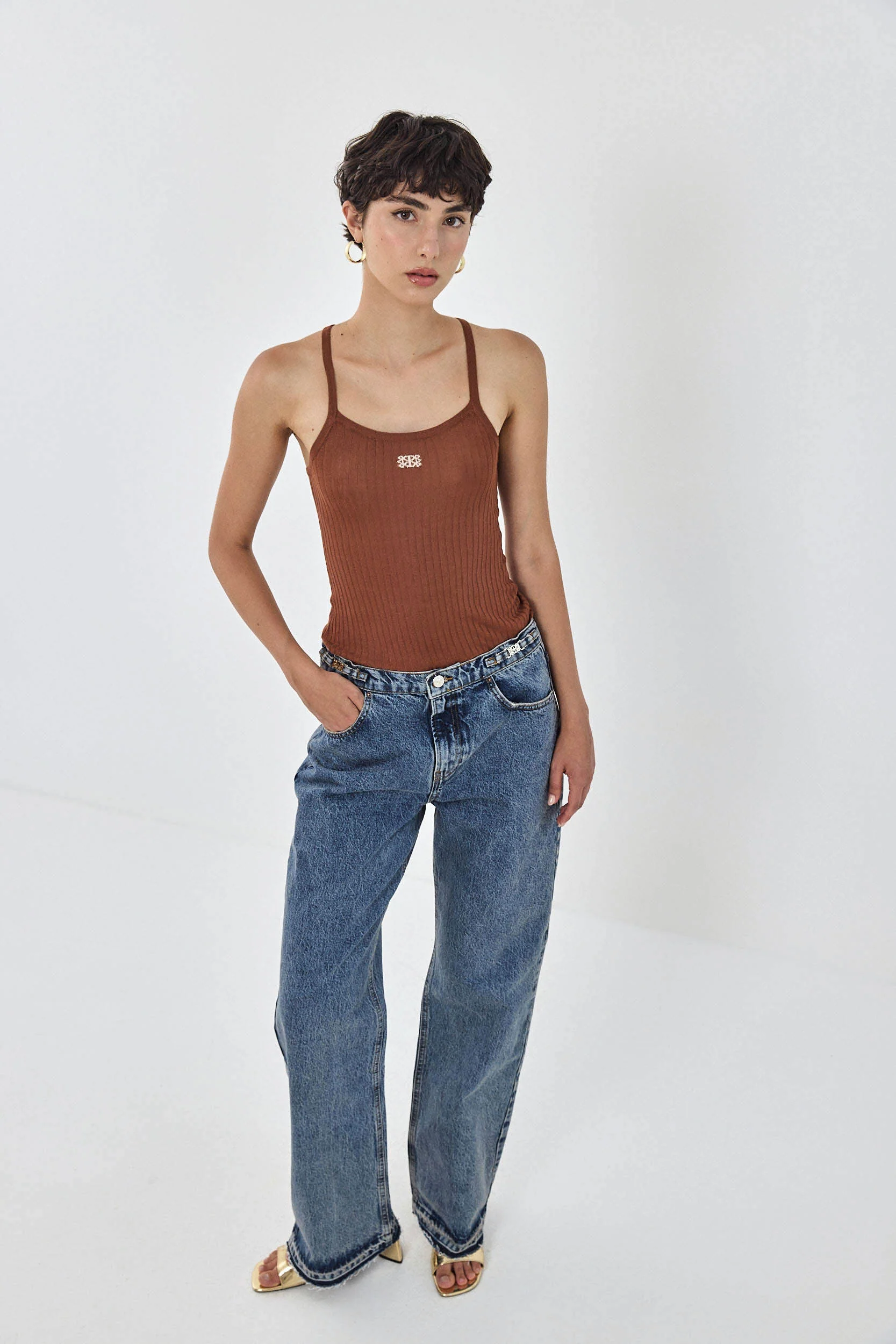 No.11| Mid Rise Full Length Baggy Denim - Image 3