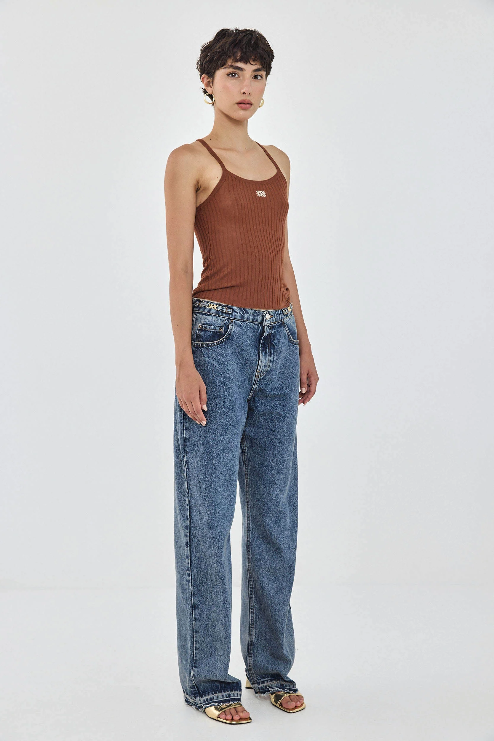 No.11| Mid Rise Full Length Baggy Denim - Image 4