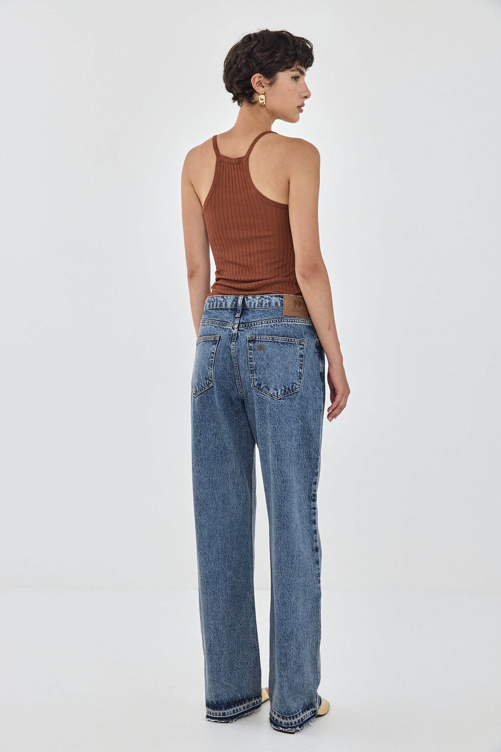 No.11| Mid Rise Full Length Baggy Denim - Image 5
