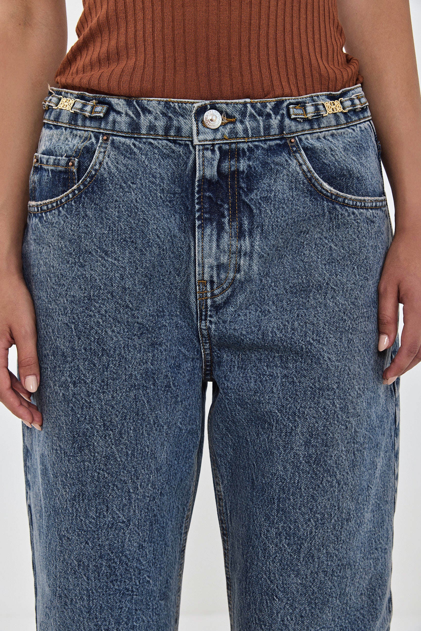 No.11| Mid Rise Full Length Baggy Denim - Image 6