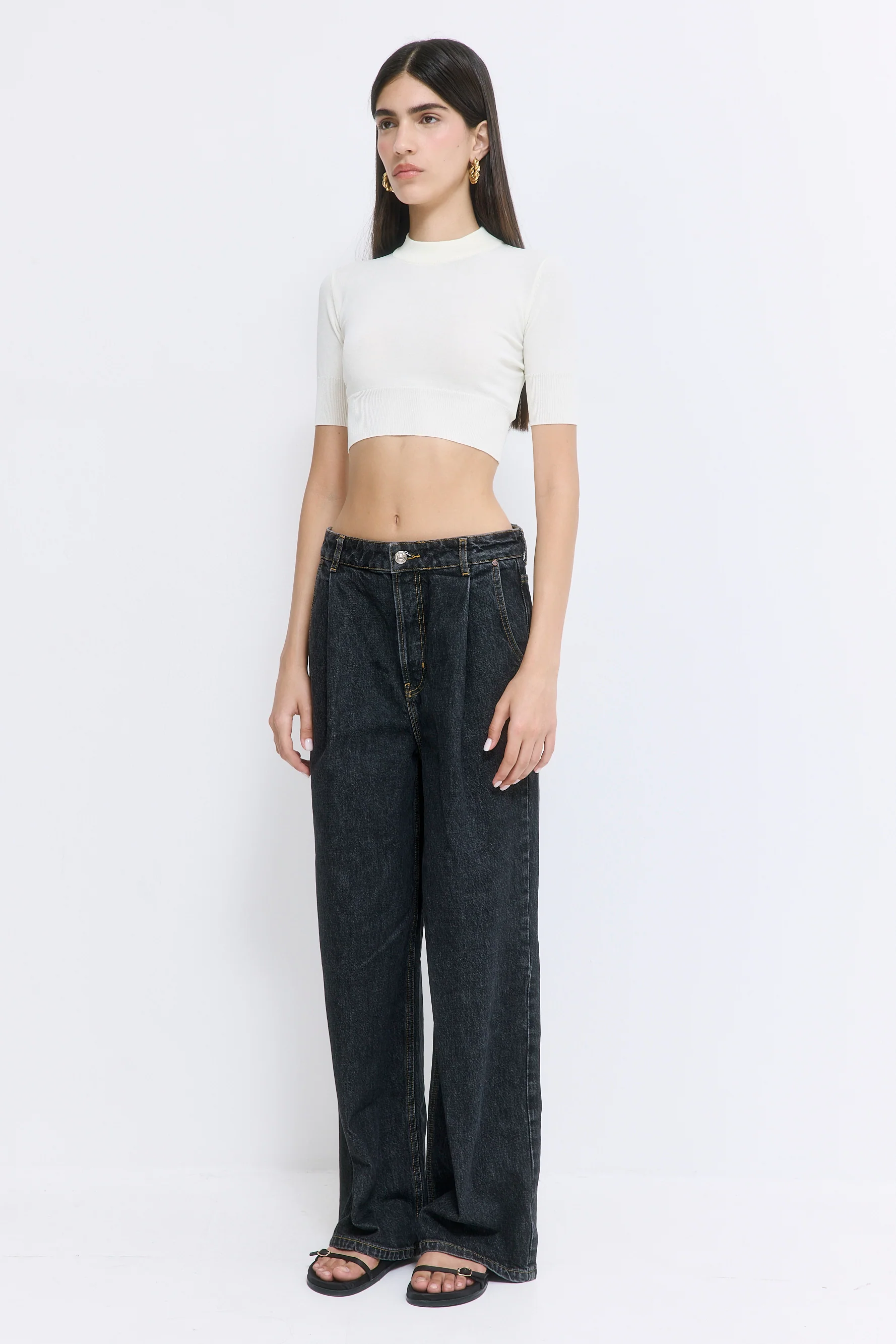 No.12| High Rise Super Wide Denim - Image 4