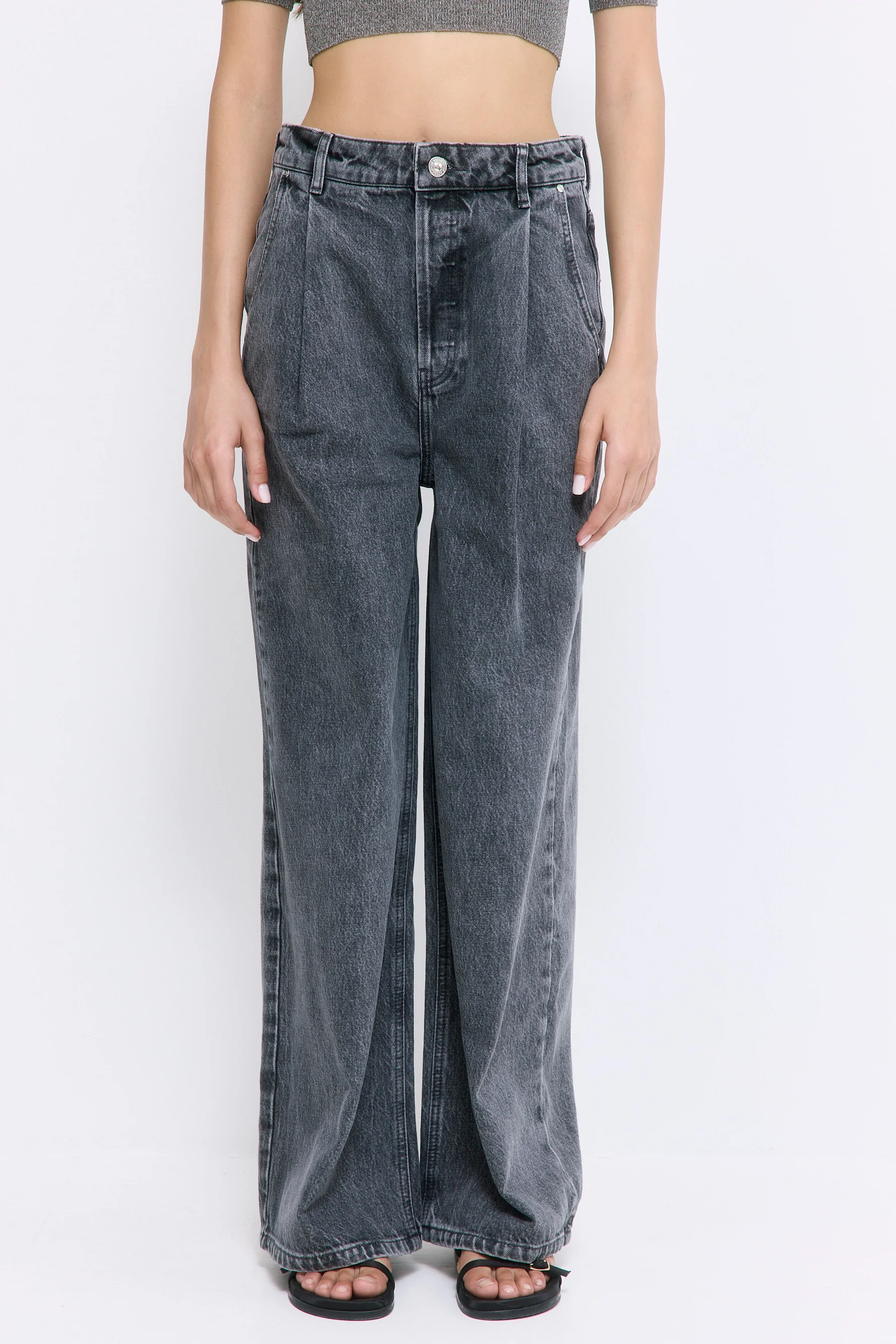 No.12| High Rise Super Wide Denim - Image 2