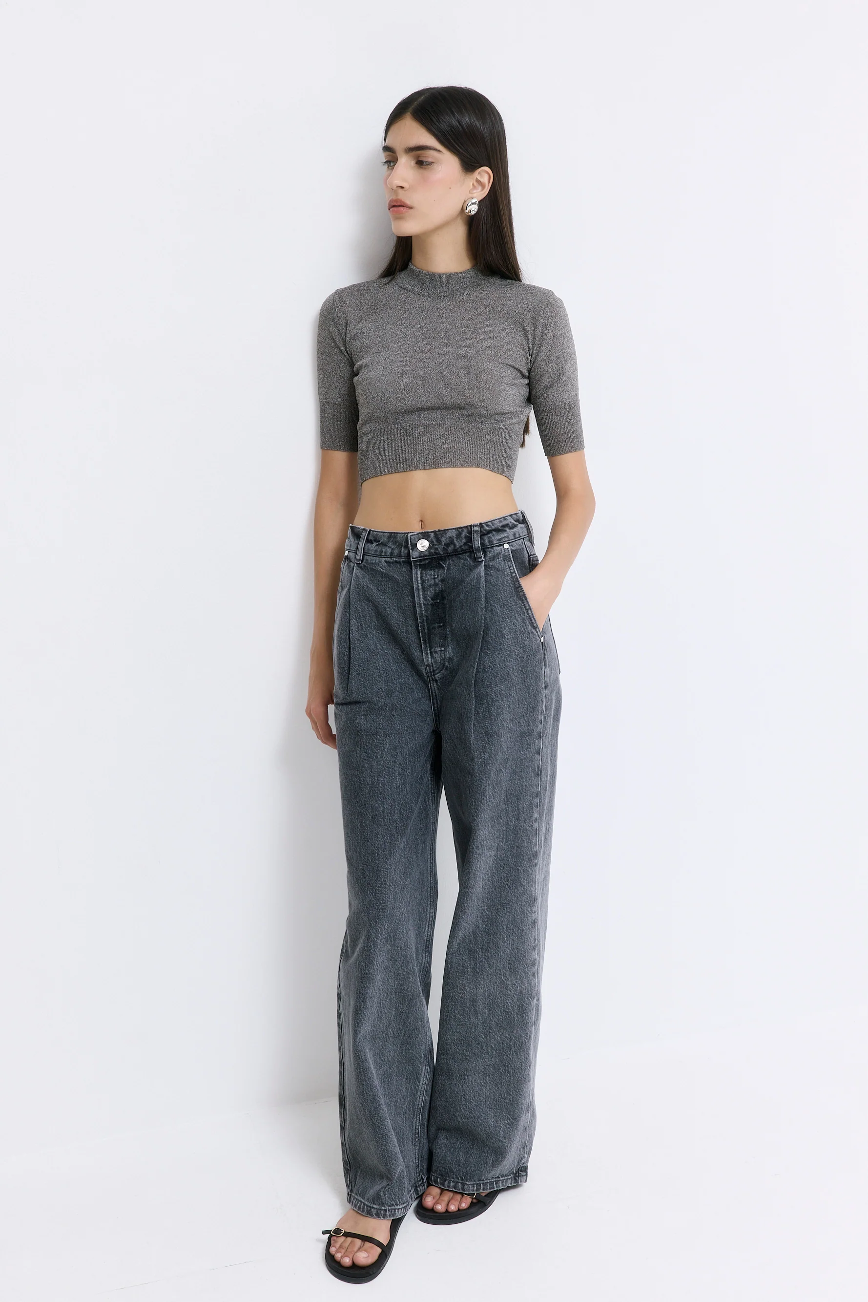 No.12| High Rise Super Wide Denim - Image 3