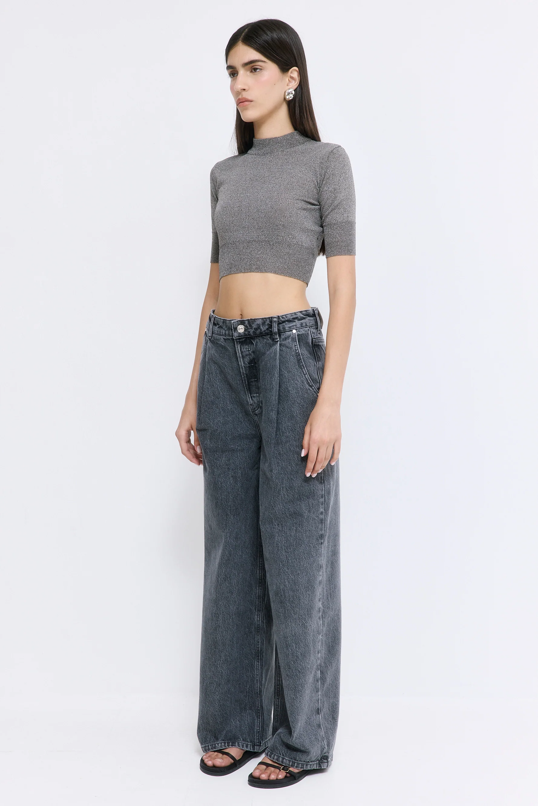 No.12| High Rise Super Wide Denim - Image 5