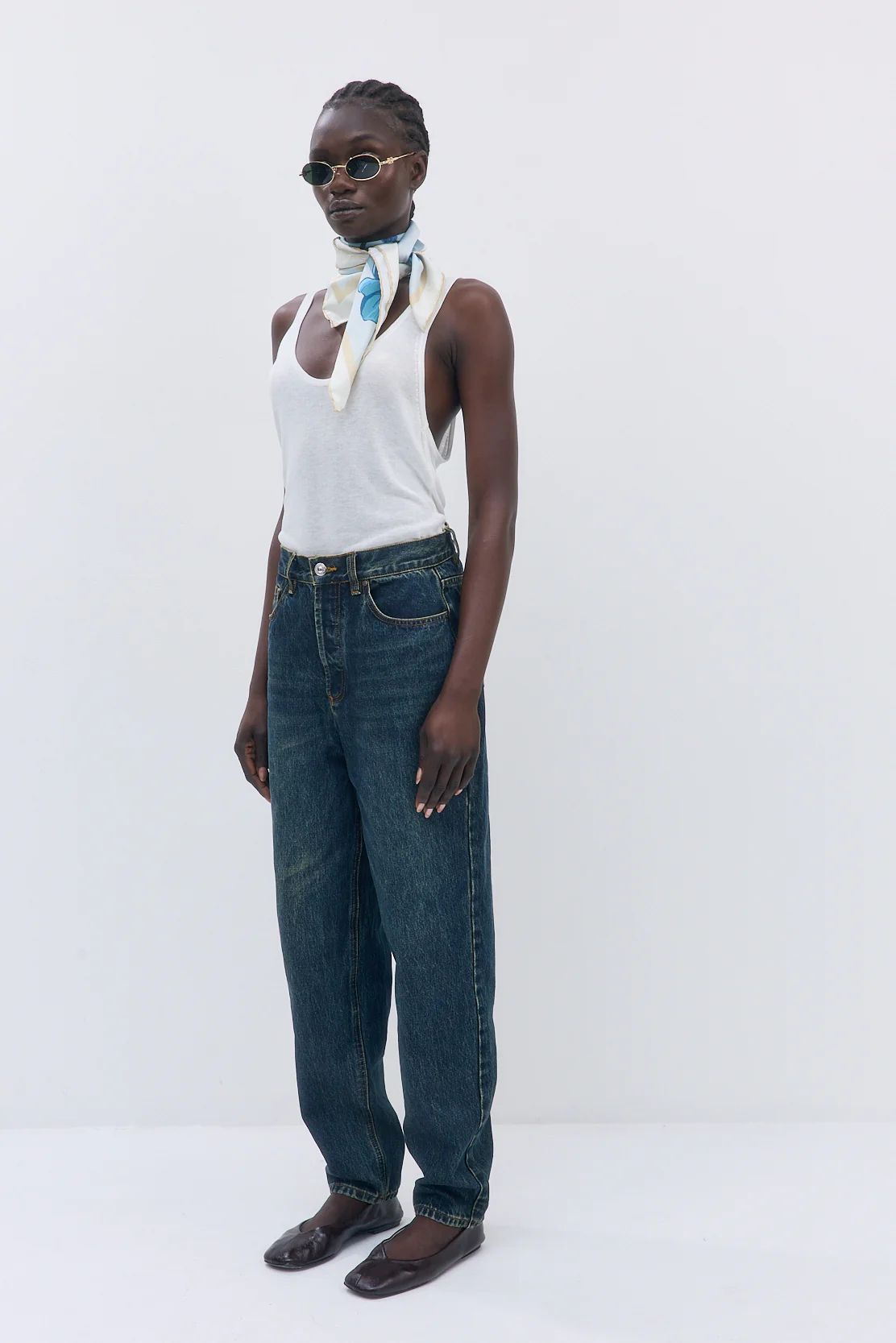 No.13| High Rise Tapered Balloon Denim - Image 4