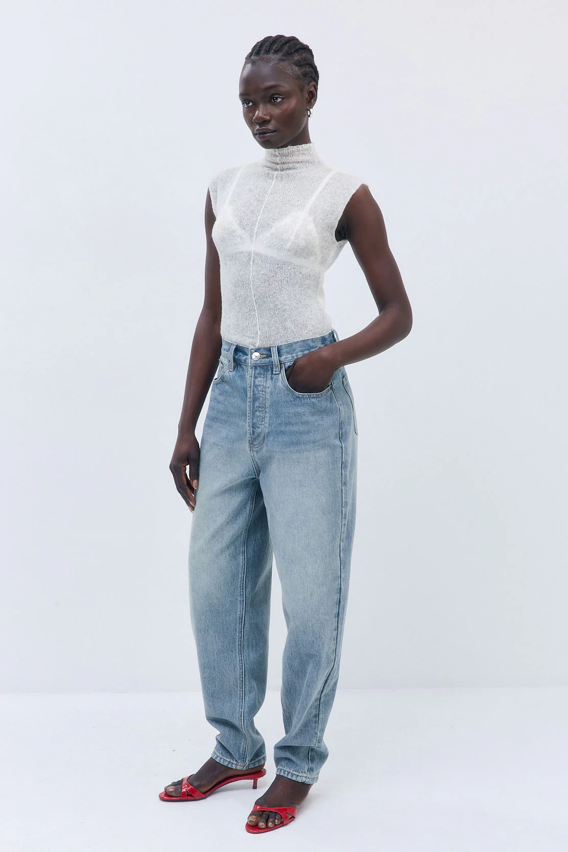 No.13| High Rise Tapered Balloon Denim - Image 4