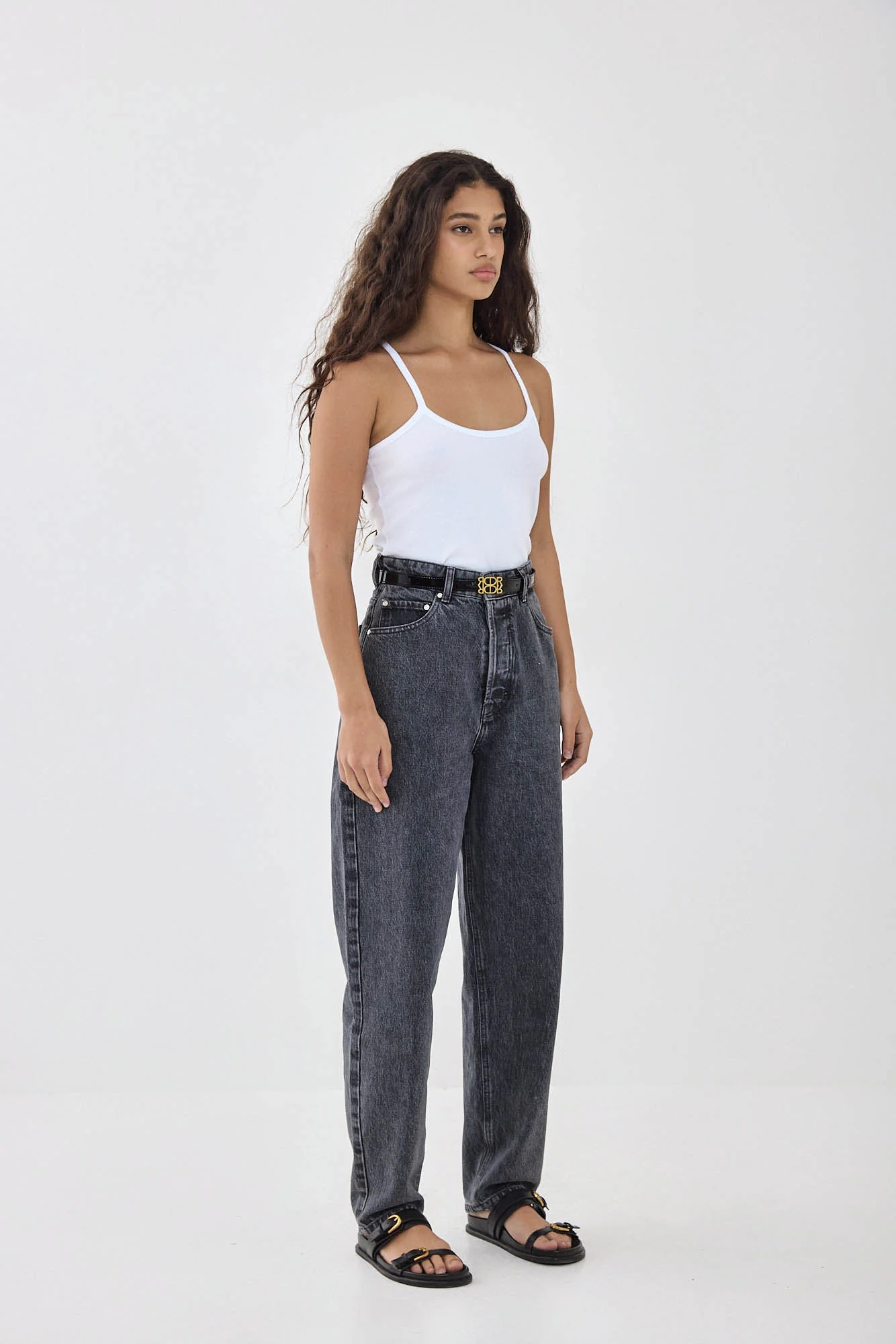 No.13| High Rise Tapered Balloon Denim - Image 4