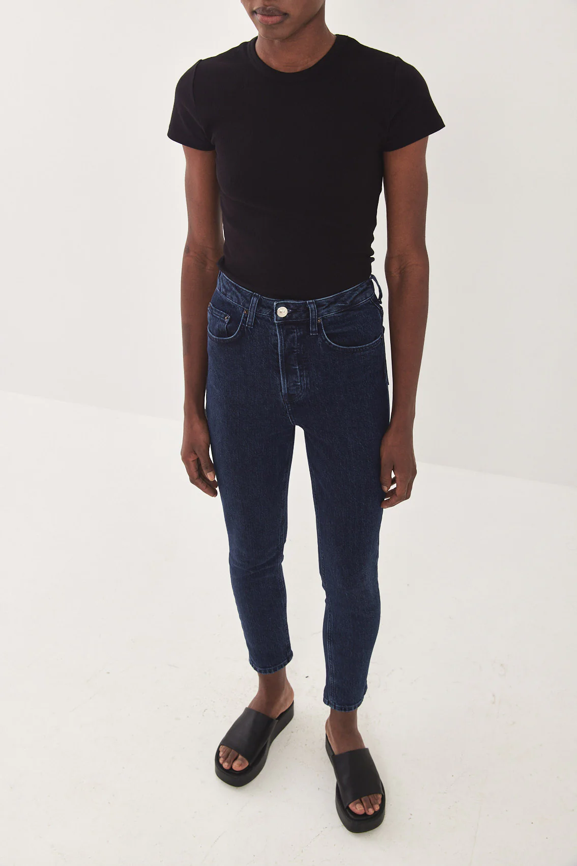 No.4 High Waist Slim Cropped Denim - Image 3