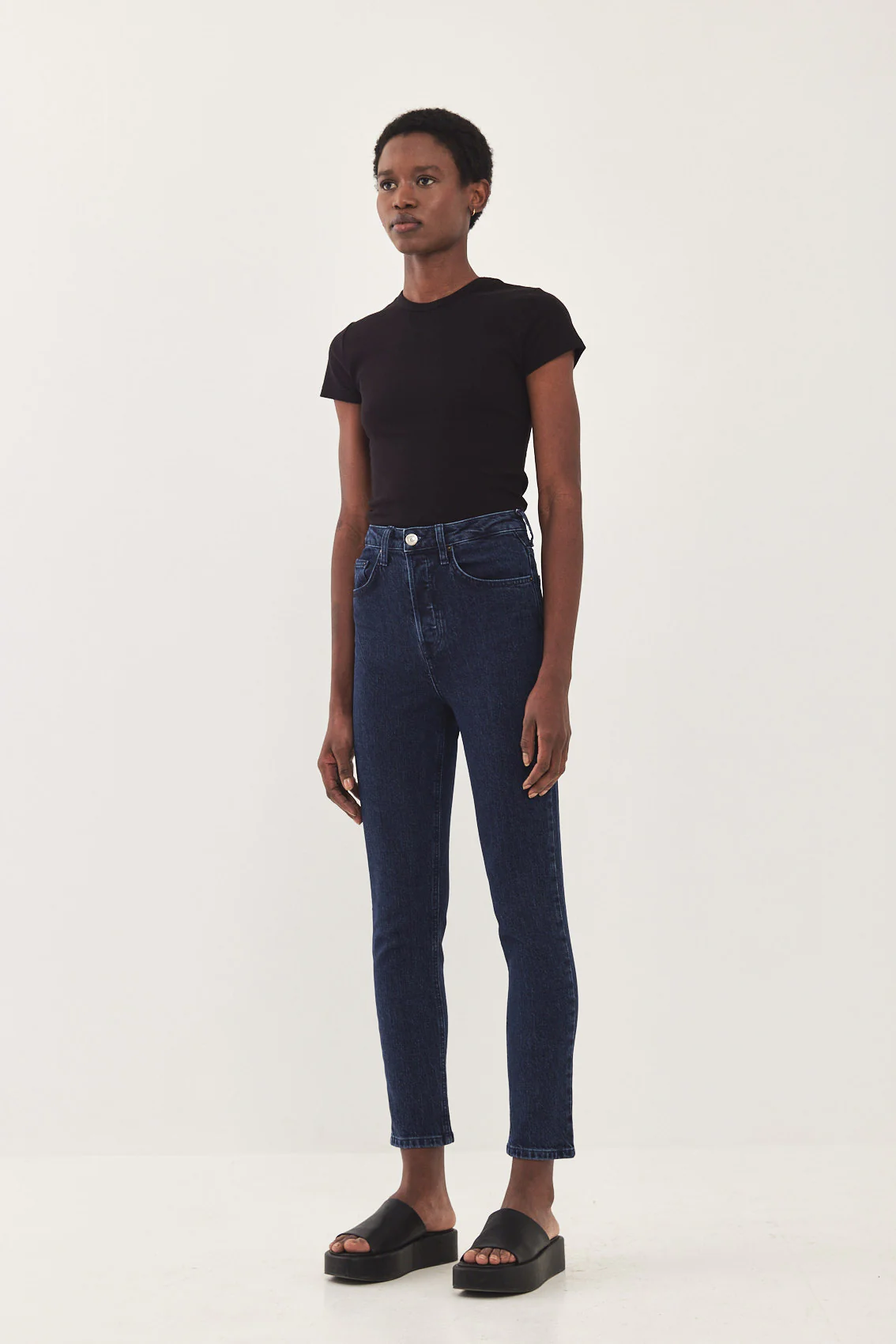 No.4 High Waist Slim Cropped Denim - Image 4