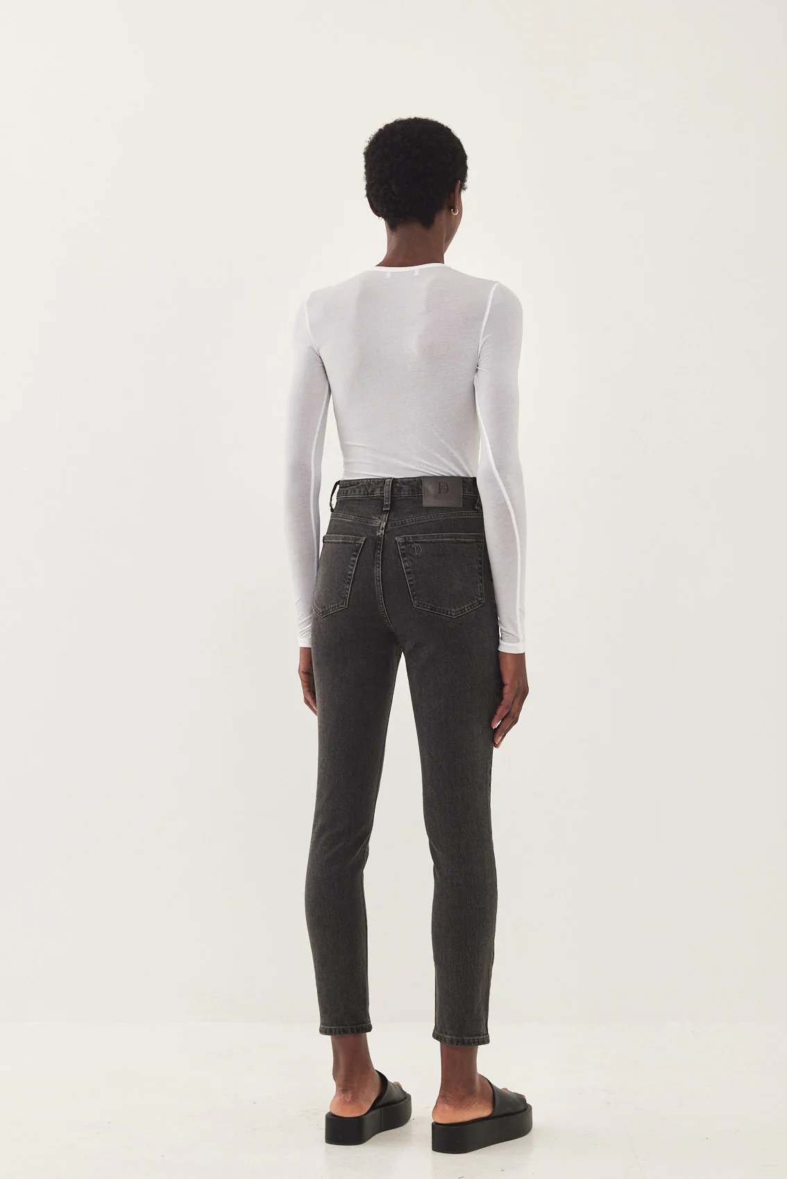 No.4 High Waist Slim Cropped Denim - Image 5