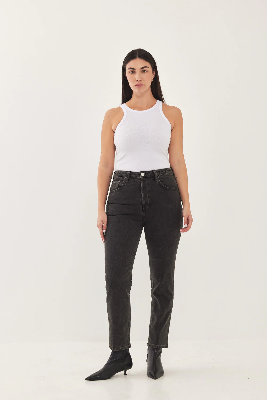 No.4 High Waist Slim Cropped Denim - Image 8