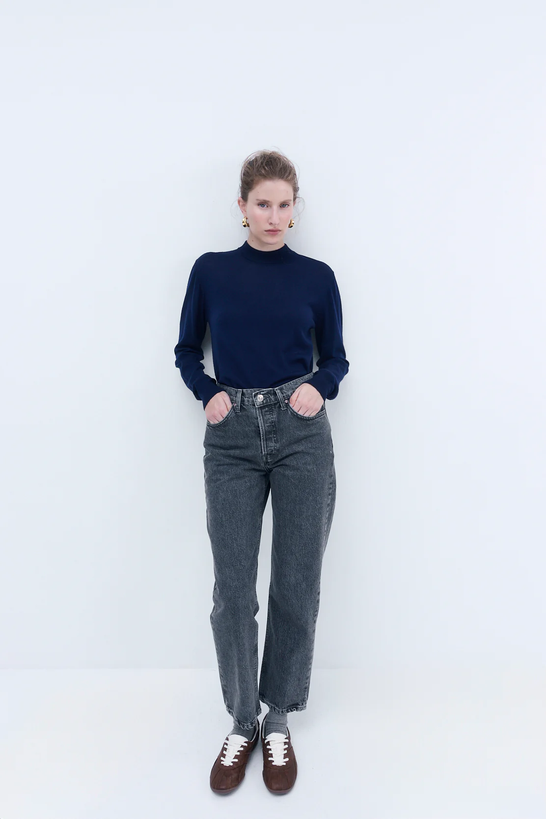 No.5| High Waist Straight Cropped Denim - Image 3