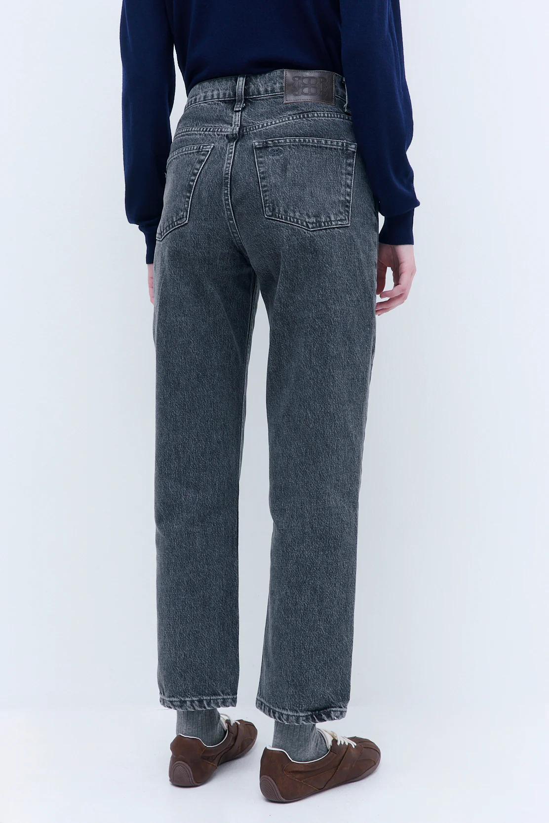 No.5| High Waist Straight Cropped Denim - Image 5