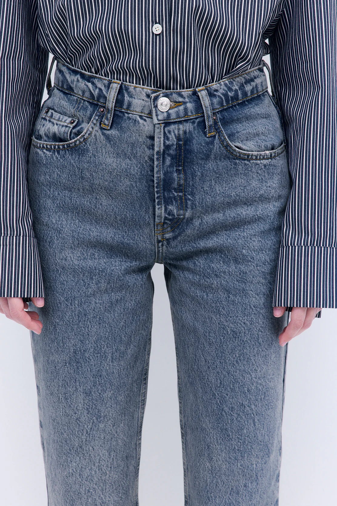 No.5| High Waist Straight Cropped Denim - Image 6
