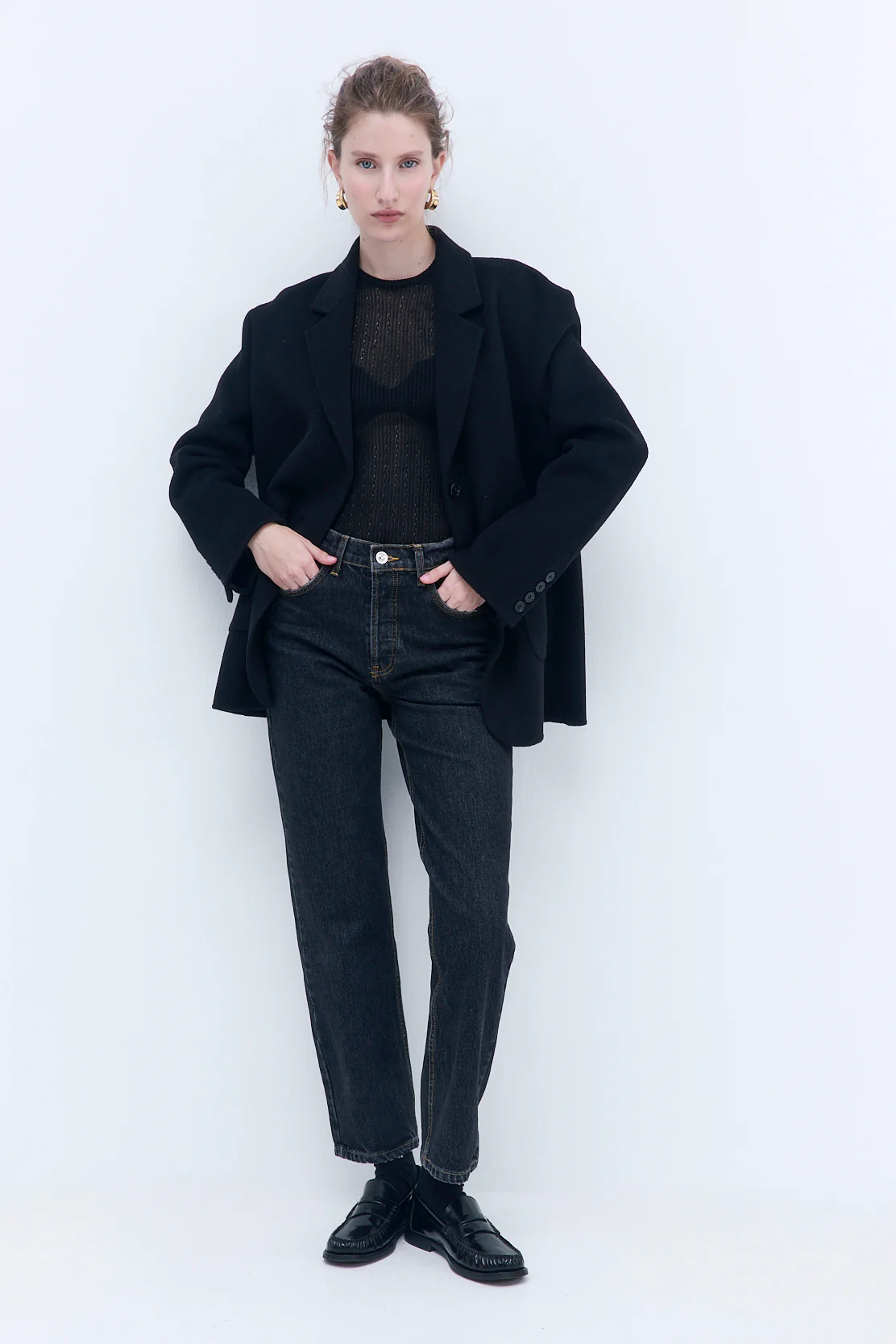 No.5| High Waist Straight Cropped Denim - Image 4