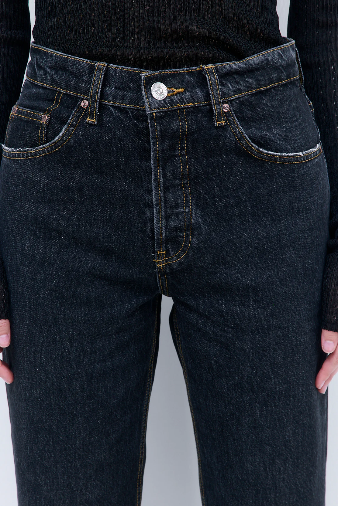 No.5| High Waist Straight Cropped Denim - Image 8