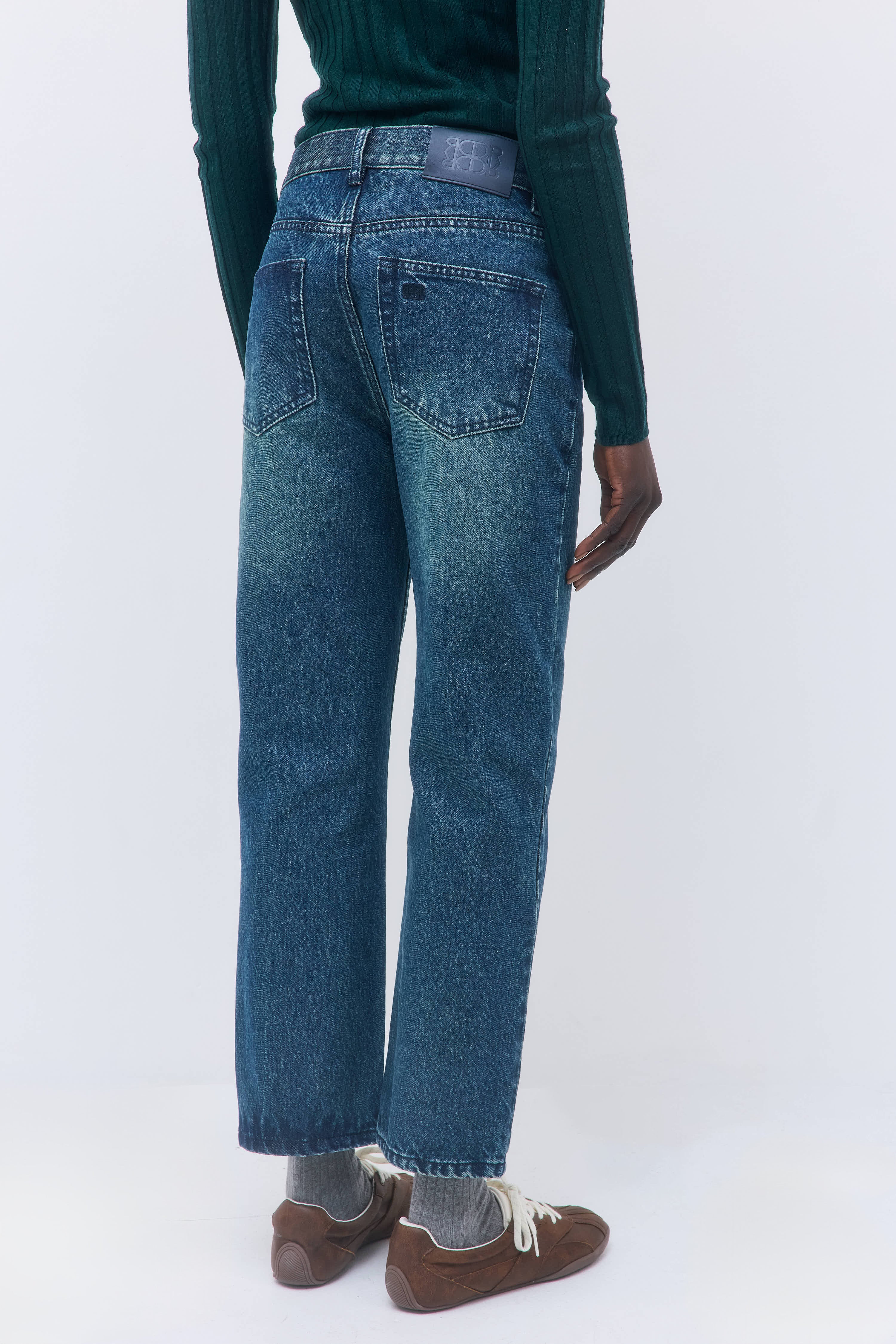 No.5| High Waist Straight Cropped Denim - Image 5