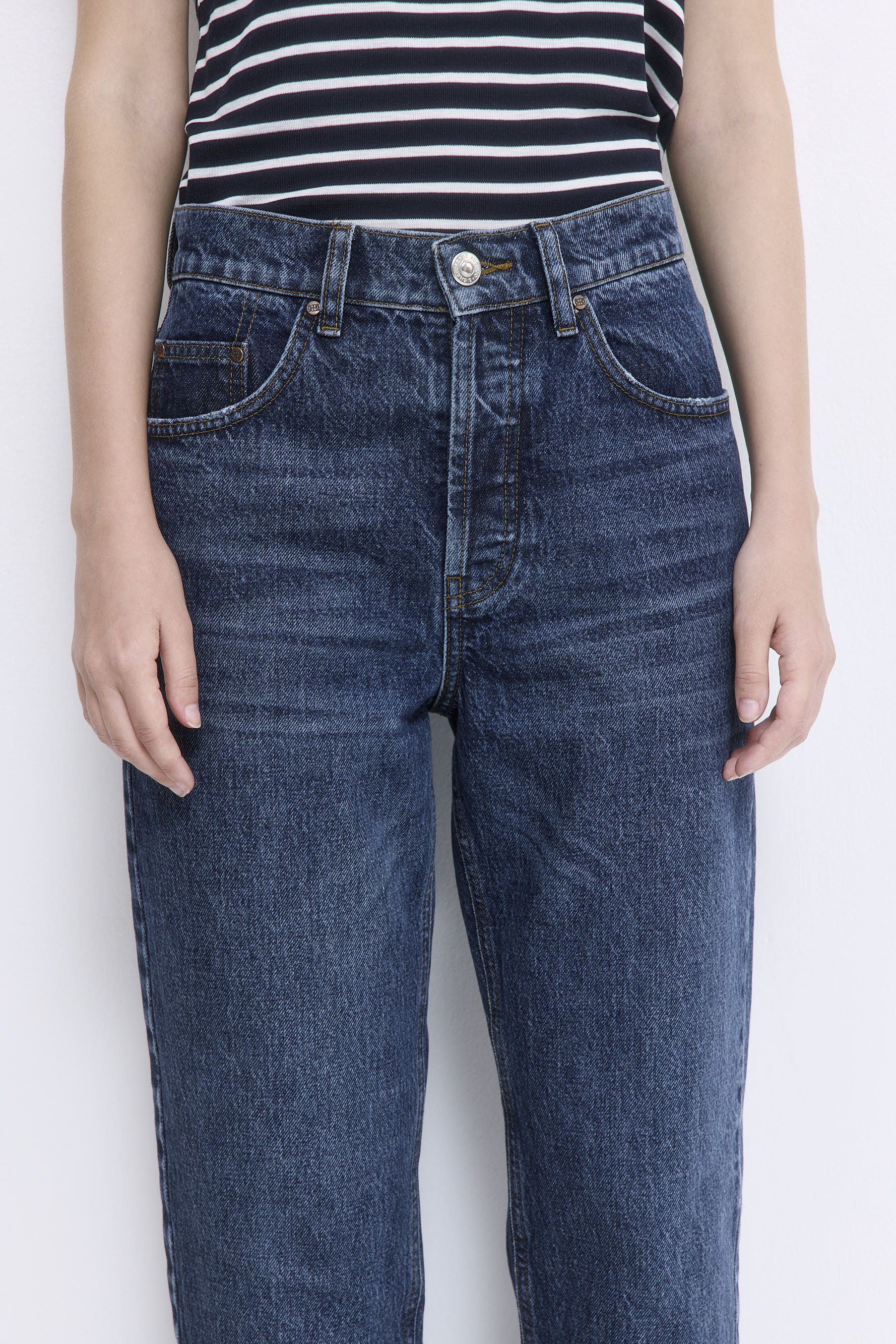 No.5| High Waist Straight Cropped Denim - Image 6