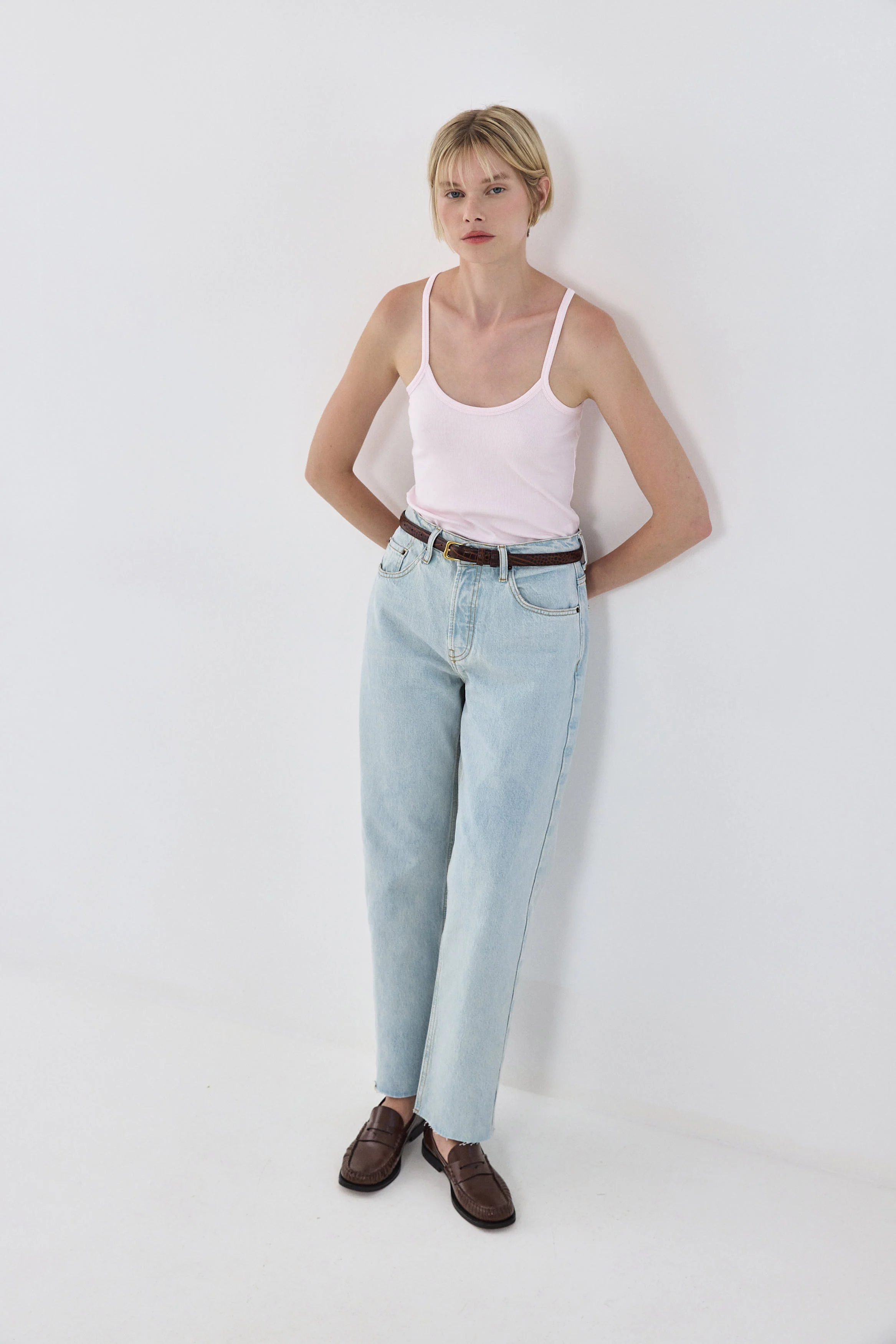No.5| High Waist Straight Cropped Denim - Image 3