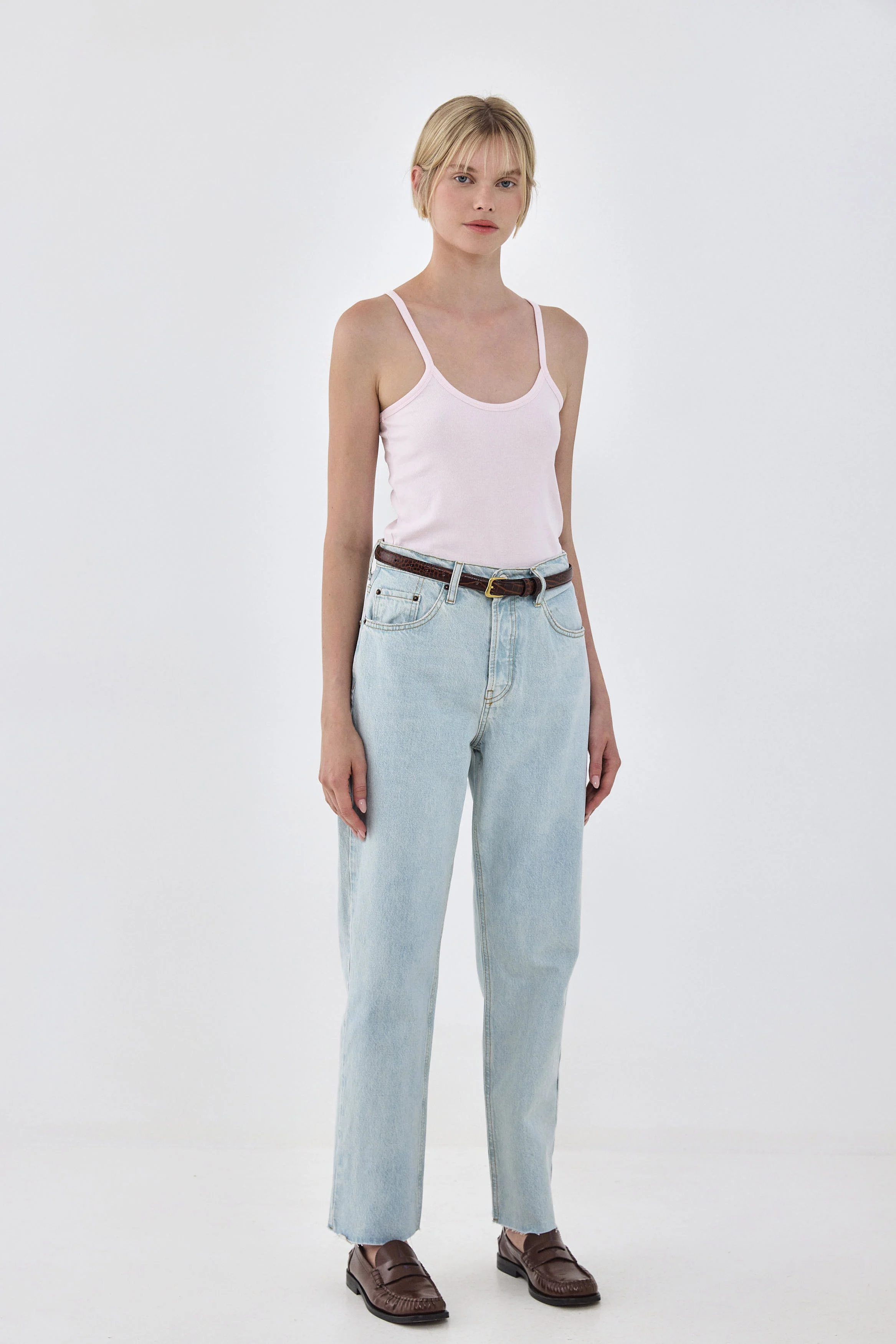 No.5| High Waist Straight Cropped Denim - Image 4