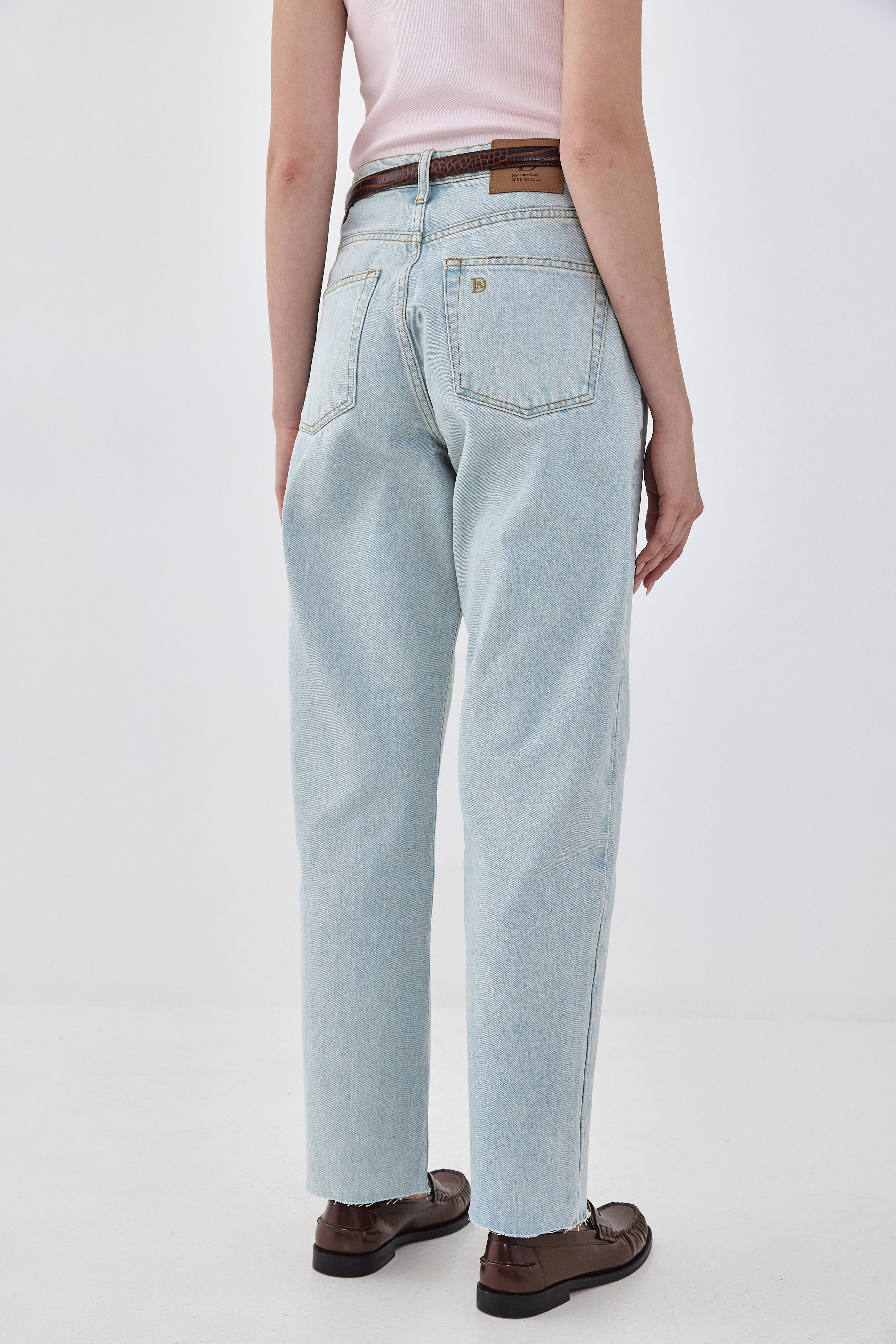 No.5| High Waist Straight Cropped Denim - Image 5