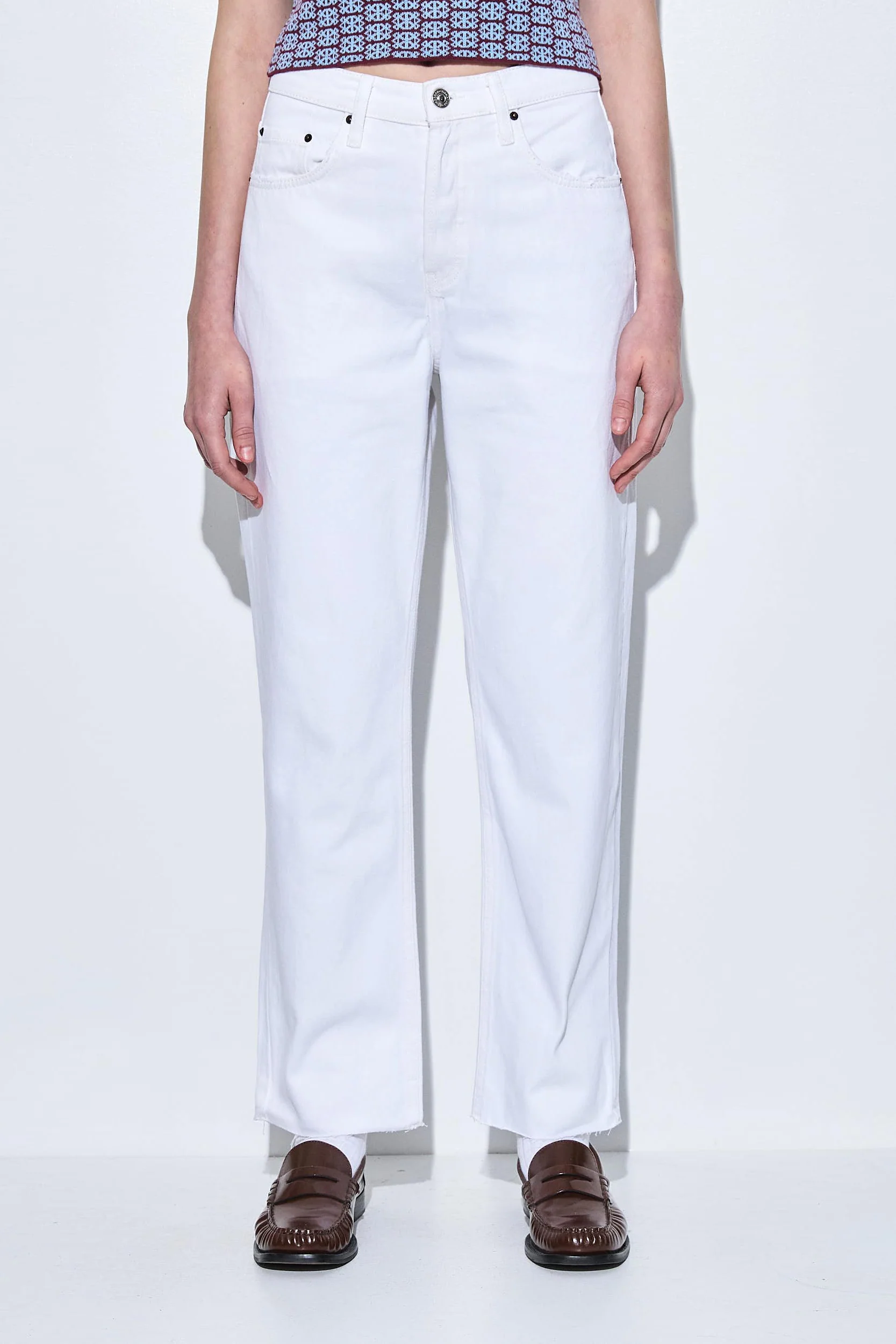 No.5| High Waist Straight Cropped Denim - Image 2