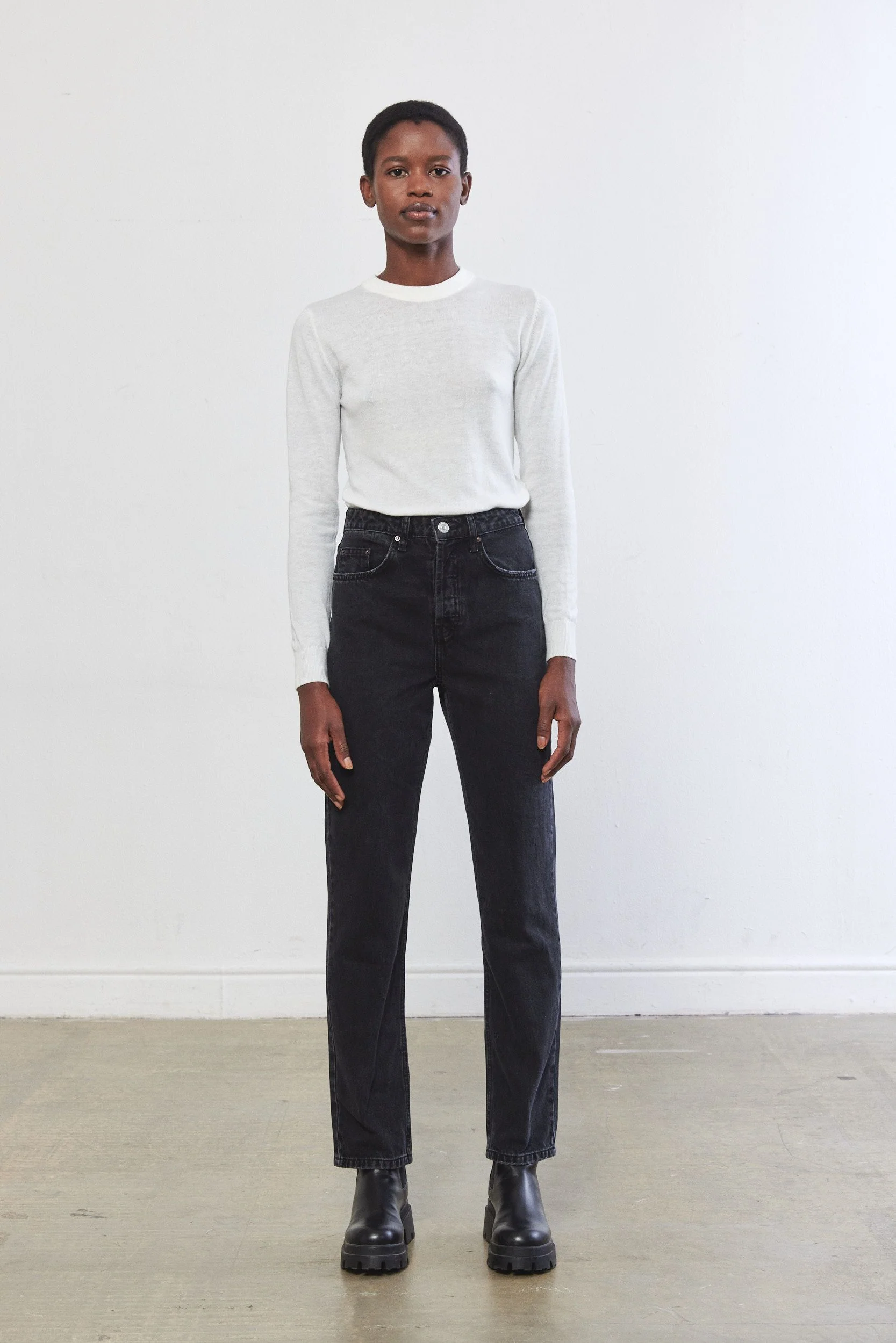No.6| High Waist Straight Full Length Denim