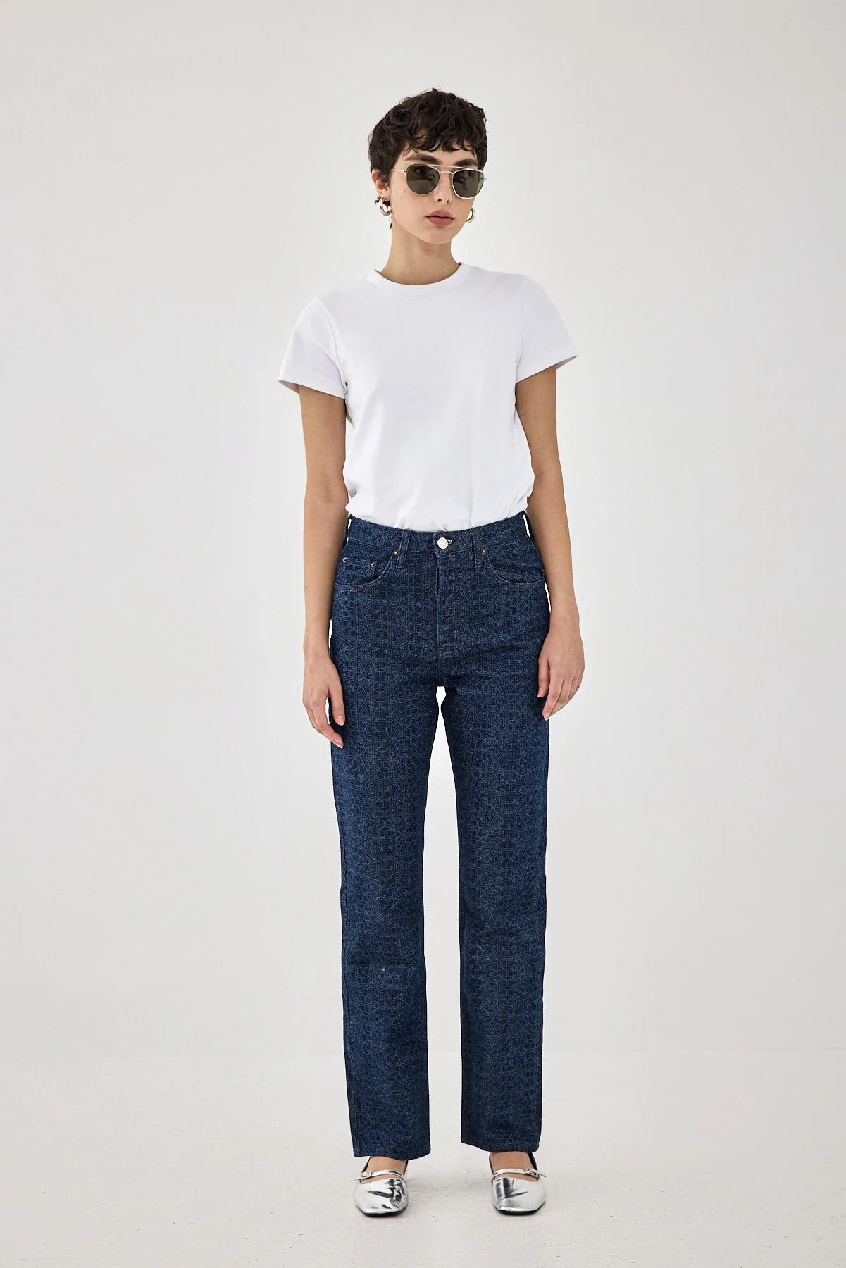 Dr Monogram No.6 High Waist Straight Denim