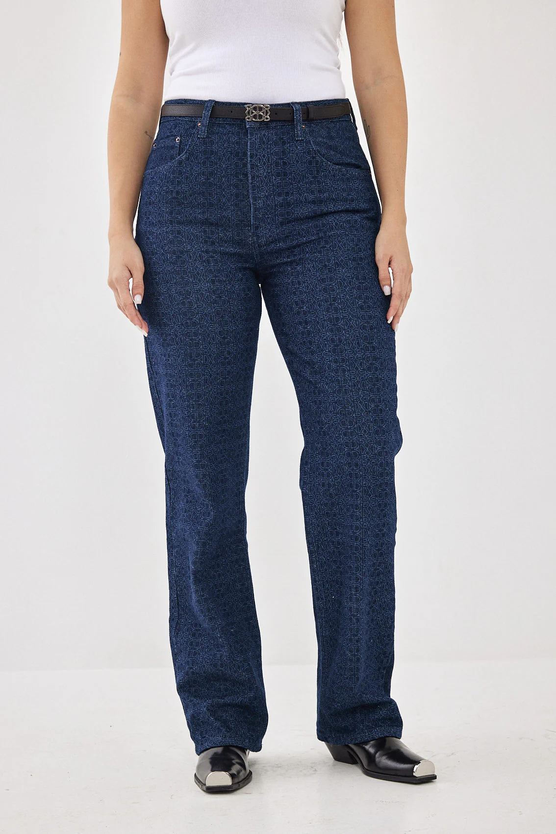 Dr Monogram No.6 High Waist Straight Denim - Image 11
