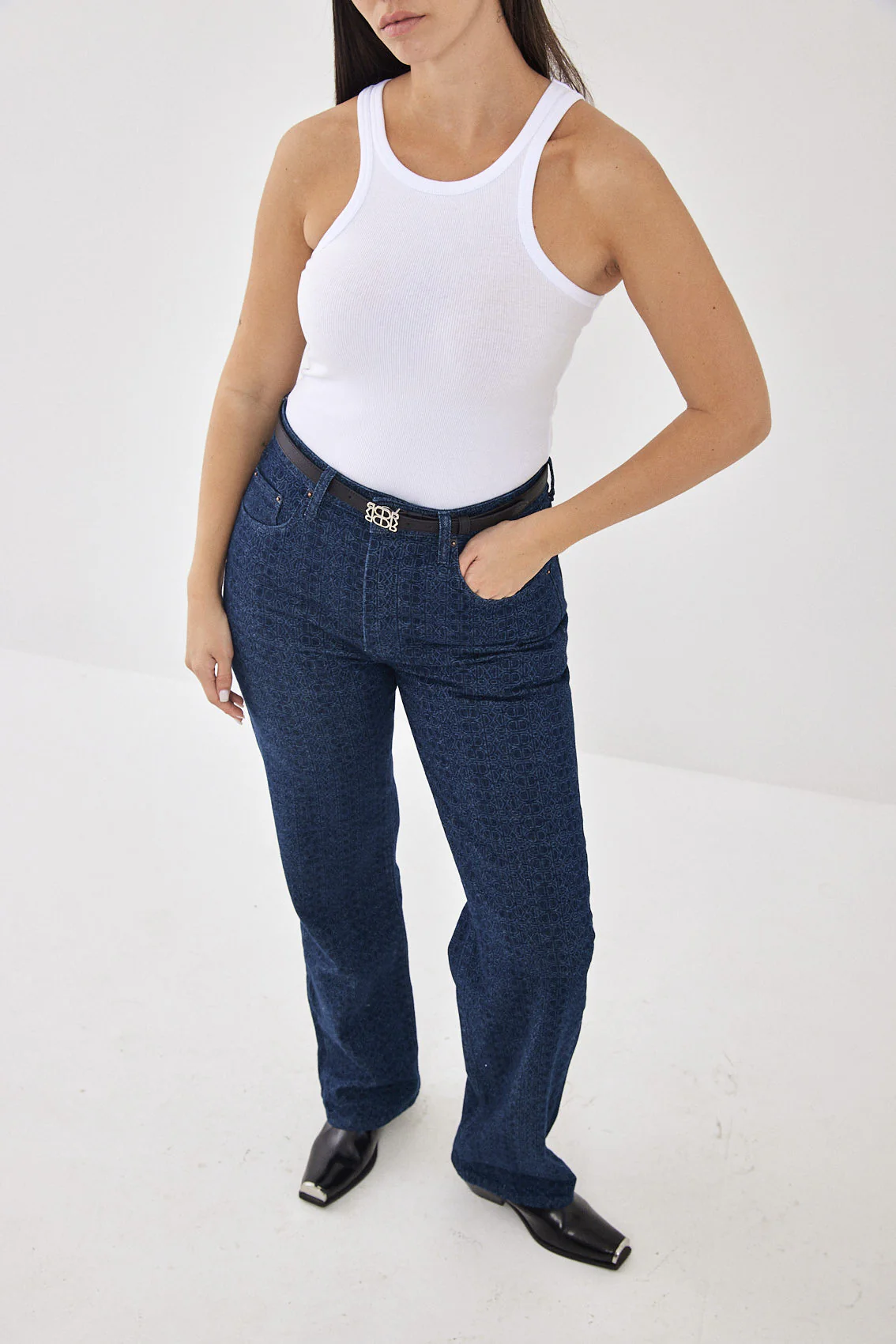 Dr Monogram No.6 High Waist Straight Denim - Image 12