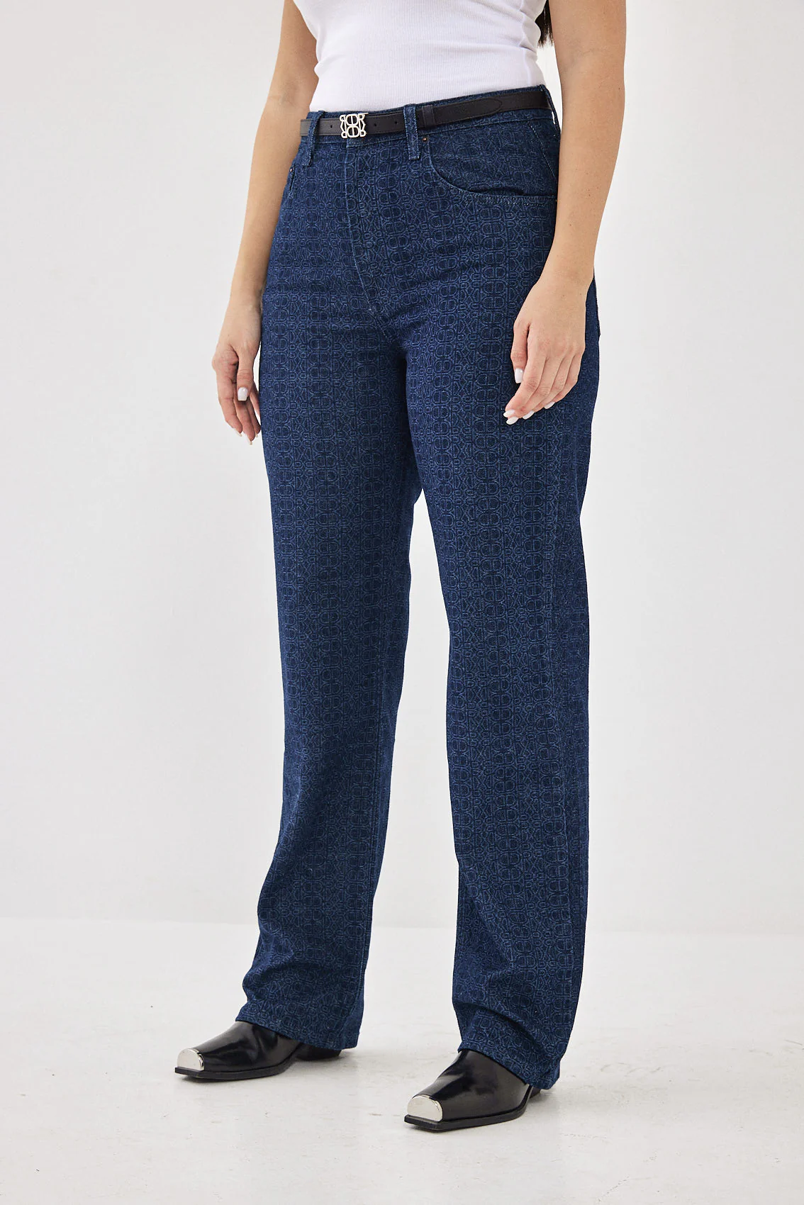 Dr Monogram No.6 High Waist Straight Denim - Image 13