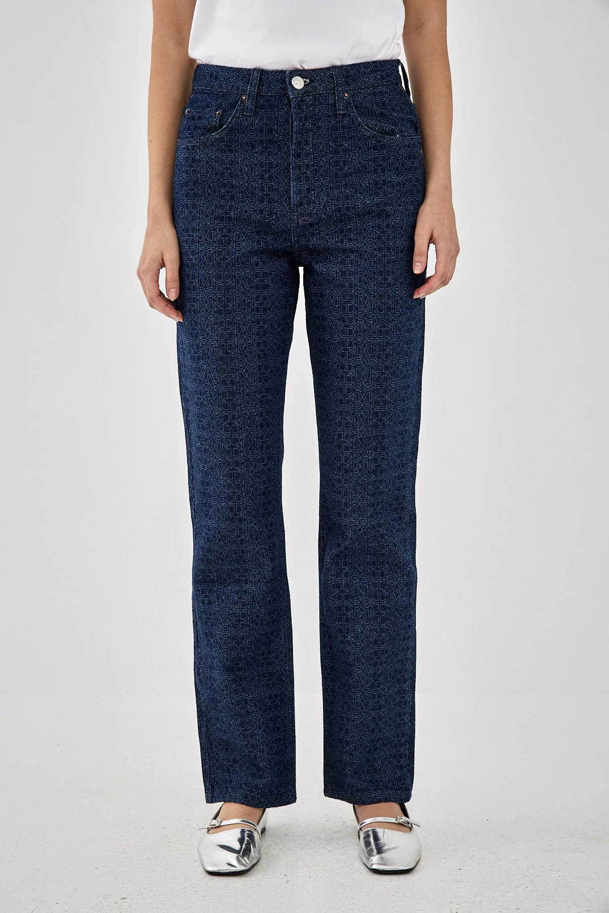 Dr Monogram No.6 High Waist Straight Denim - Image 2
